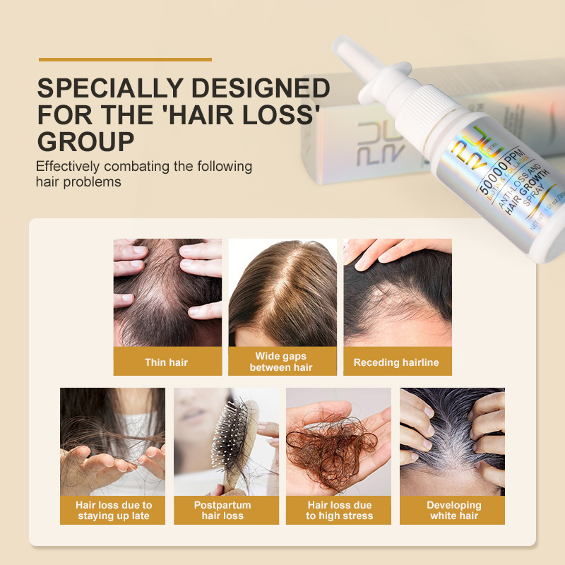 PURC Biotin Hair Growth Products for Men Women Hair Loss Treatment Fast Grow Hair Spray Regrowth Thicken Oil  Scalp Treatment Anti Hair Loss Hair Care