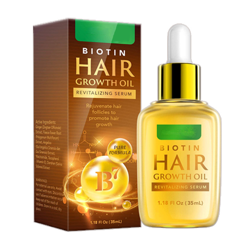 Hair Growth Essential Oil Hair Strengthening Oil Vitamin B7 Anti Hair Loss Woman Mild Care Head Scalp Nourishing Root Moisturizing Serum Hair Care 35ml