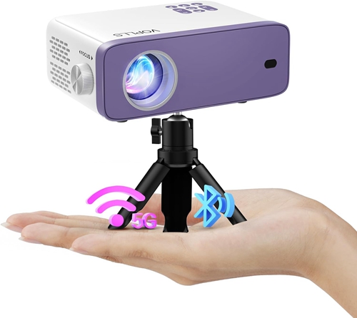 (1080P Mini Projector with WiFi and Bluetooth) Mini Projector WiFi Bluetooth 1080P Full HD 14000L Video Projector Portable Outdoor Home Theater Movie Projector Zoom, Compatible with HDMI USB AV Smartphone Tablet Laptop PC TV Box
