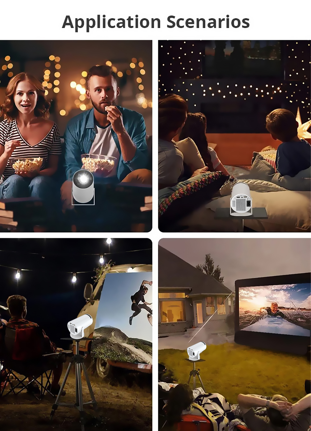 Wifi Projector Mini Gaming Projector with 2 Wireless Controllers 4K Android Bluetooth Mini Projectors Smart Portable Home Theater for Outdoor