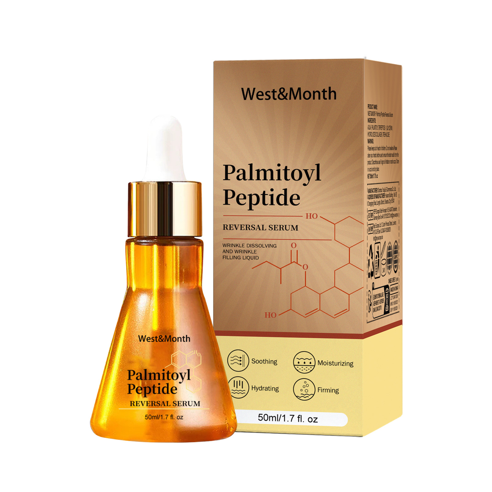 (1 PC) Peptide Essence Moisturiz Face Essence Light Line Firm Rejuvenating Care Face Nourish Face Revitapeptide Reversal Essence Liquid Resurfacing Face Essence Hydrate