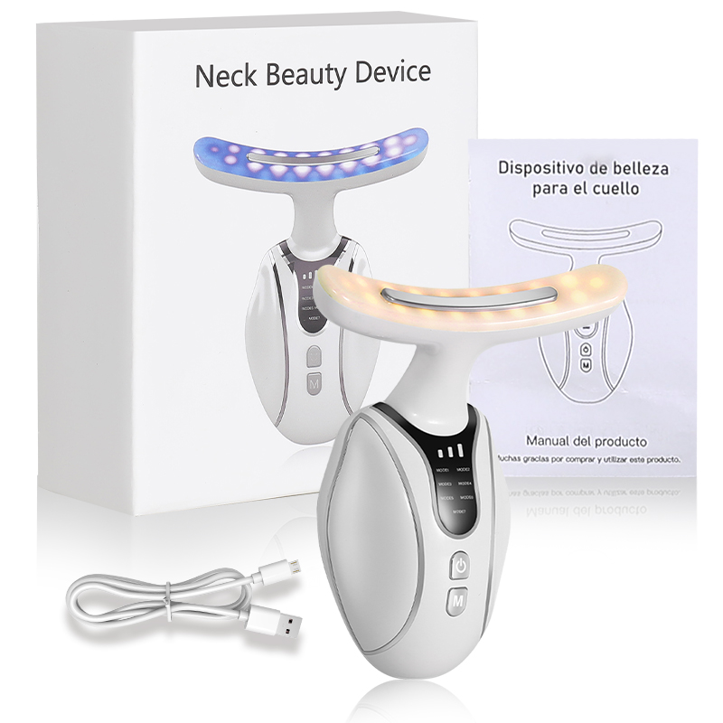 Facial Massager EMS Microcurrent Neck Lifting Beauty Device 7 Colors Light Wrinkles Removal Anti Aging Firming Multifunction Skin Care