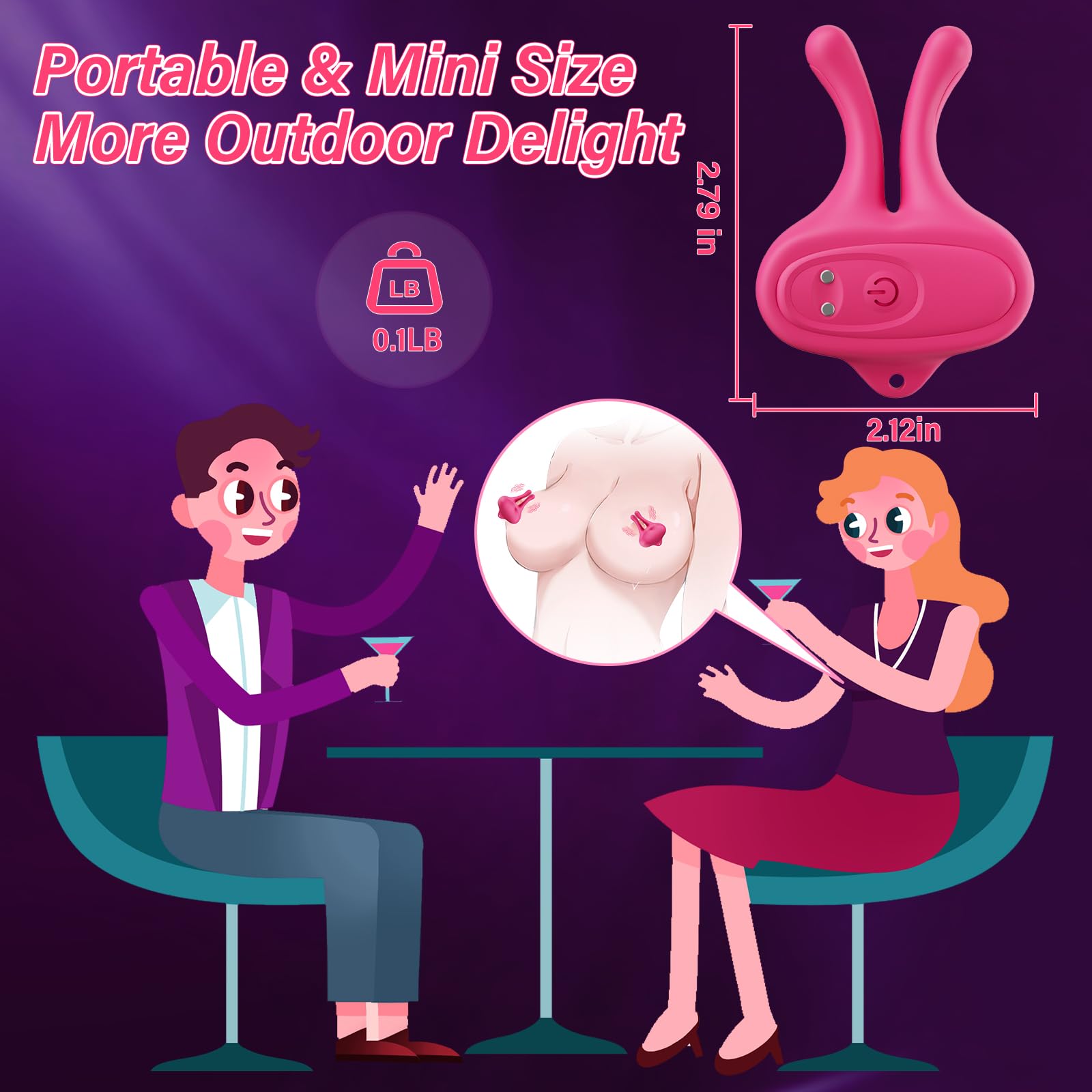 Nipple Toys Vibrator Sex Toys Adult Toys Vibrating Nipple Clamps Sex Electric Women Clip Breast Massage Stimulation Masturbator BDSM Female Couples