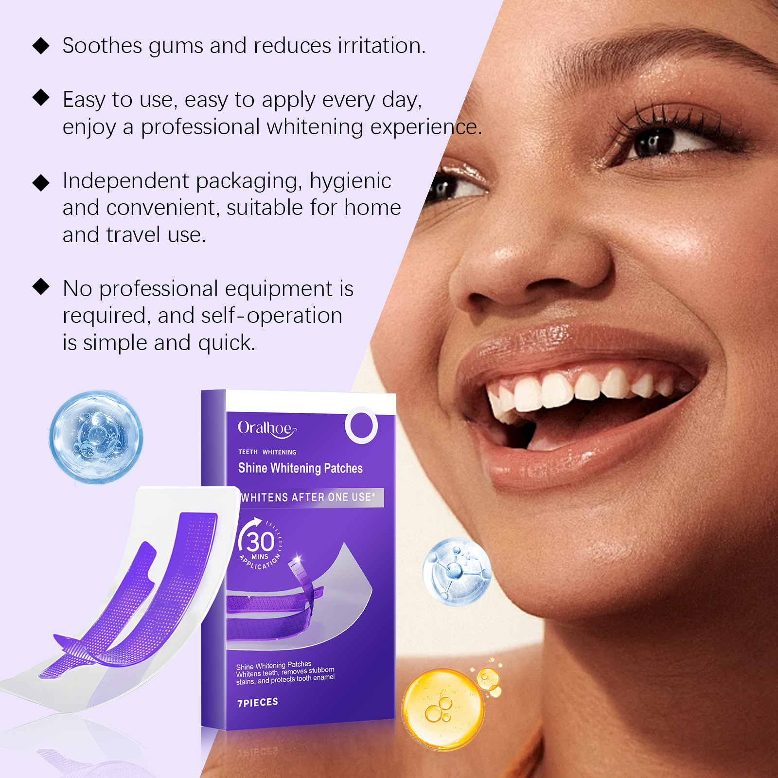 Custom Formula Oral Care Tooth Whitening Strips Gentle on Enamel Easy to Use for Home Dental Hygiene