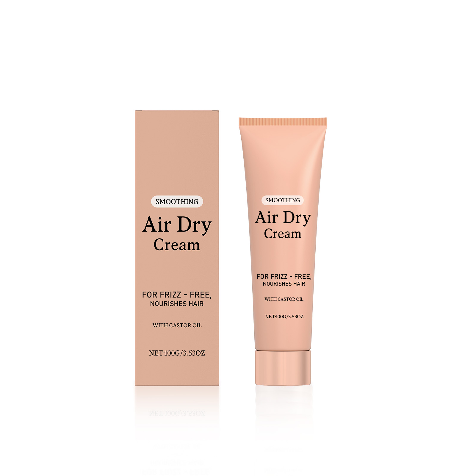 Air Dry Cream Keratin Hair Repair Treatment Castor Oil Coconut Oil Hair Styling Products Frizz Control Hair Smoothing Cream 100g