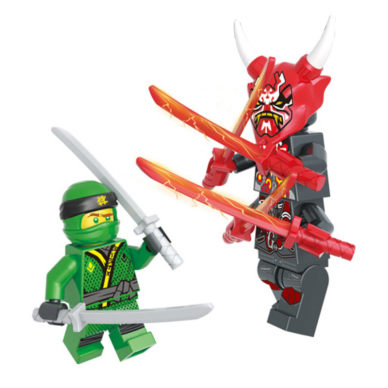 (12 Pcs) Ninja Series Mini Figures Mystery Set Building Blocks Exciting Toys to Discover Gift for Kids Party Supplies Collectible Series