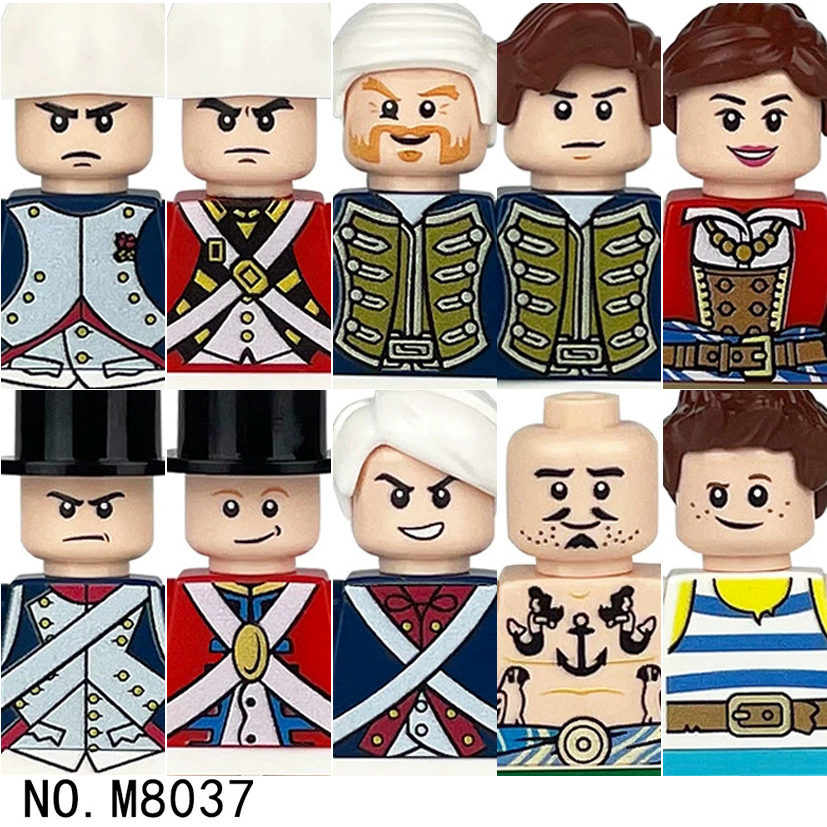 (Style D) City Profession Workers Mini Figures Building Blocks Doctor Nurse Patient Firefighter Painter Police Astronaut Farmer Bricks Toys