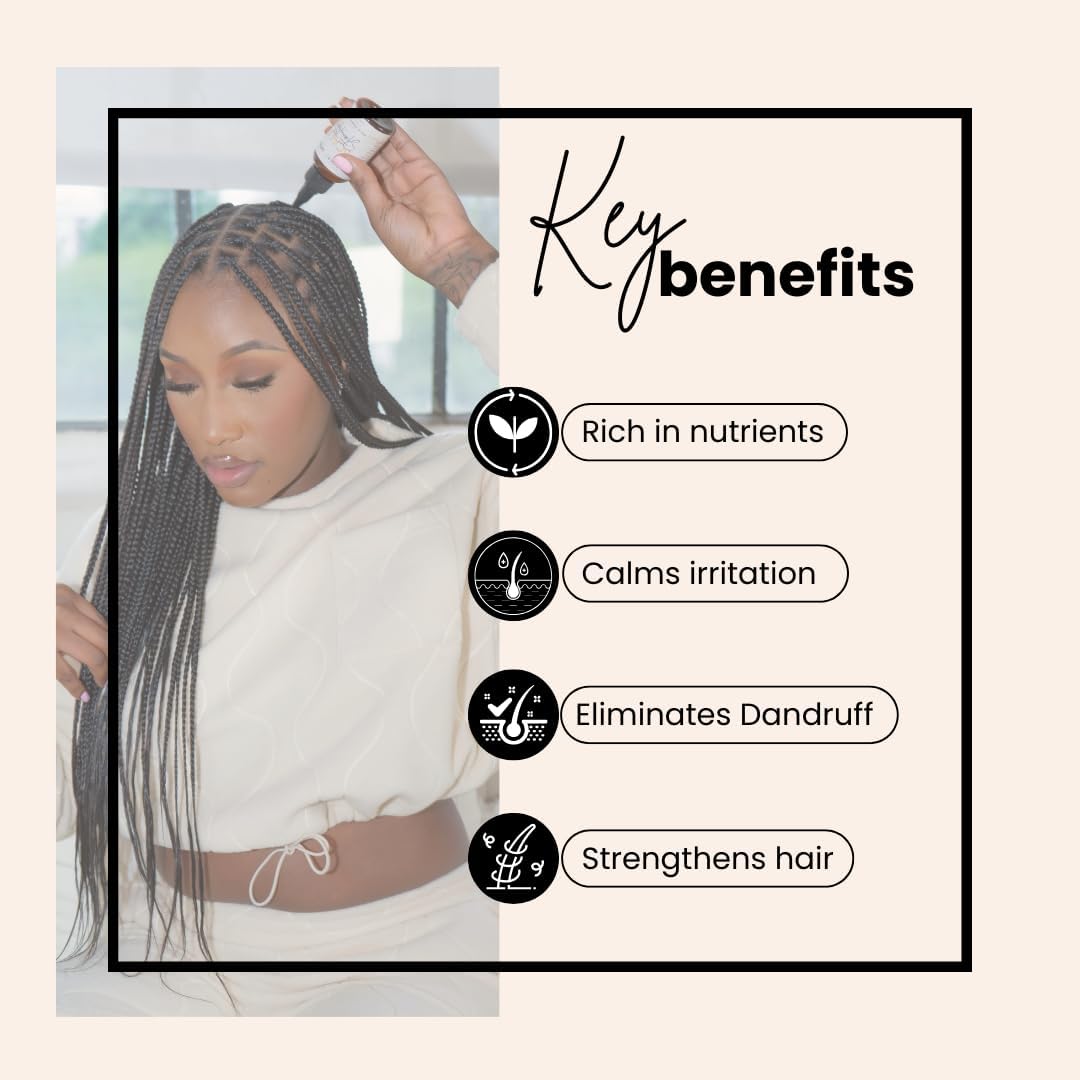 BASK LATHER Stimulating Oil For Scalp And Hair Growth Cold Pressed Blend Of Mint And Rosemary With Grape Seed For Hair Growth No Rinse Organic 59ml