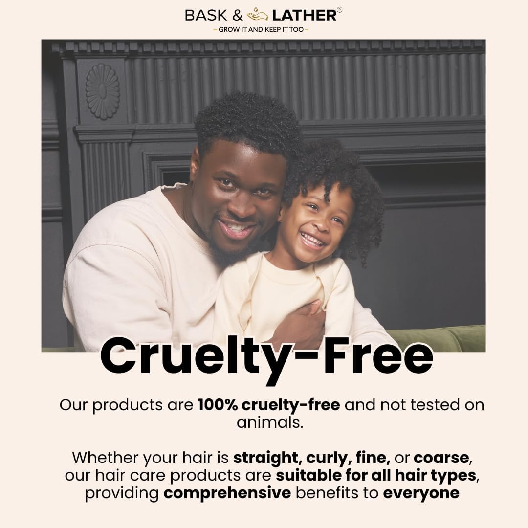 BASK LATHER Stimulating Oil For Scalp And Hair Growth Cold Pressed Blend Of Mint And Rosemary With Grape Seed For Hair Growth No Rinse Organic 59ml