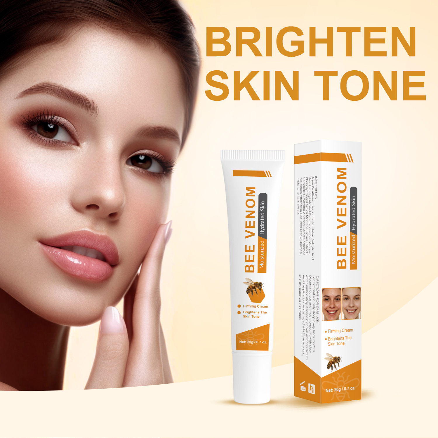 Bee Venom Face Care Cream For Skin Firming Smoothing And Daily Nourishing Treatment 20g