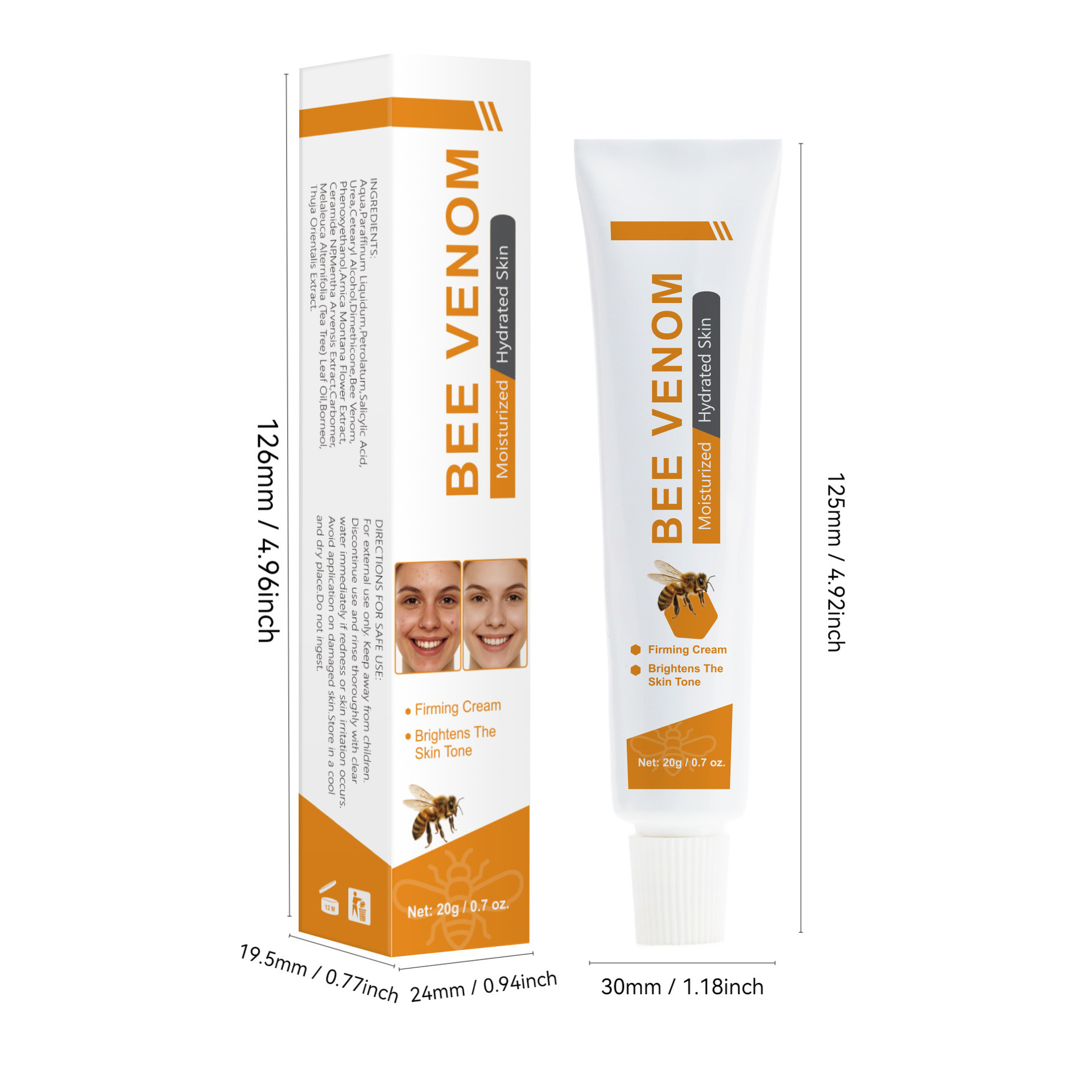 Bee Venom Face Care Cream For Skin Firming Smoothing And Daily Nourishing Treatment 20g