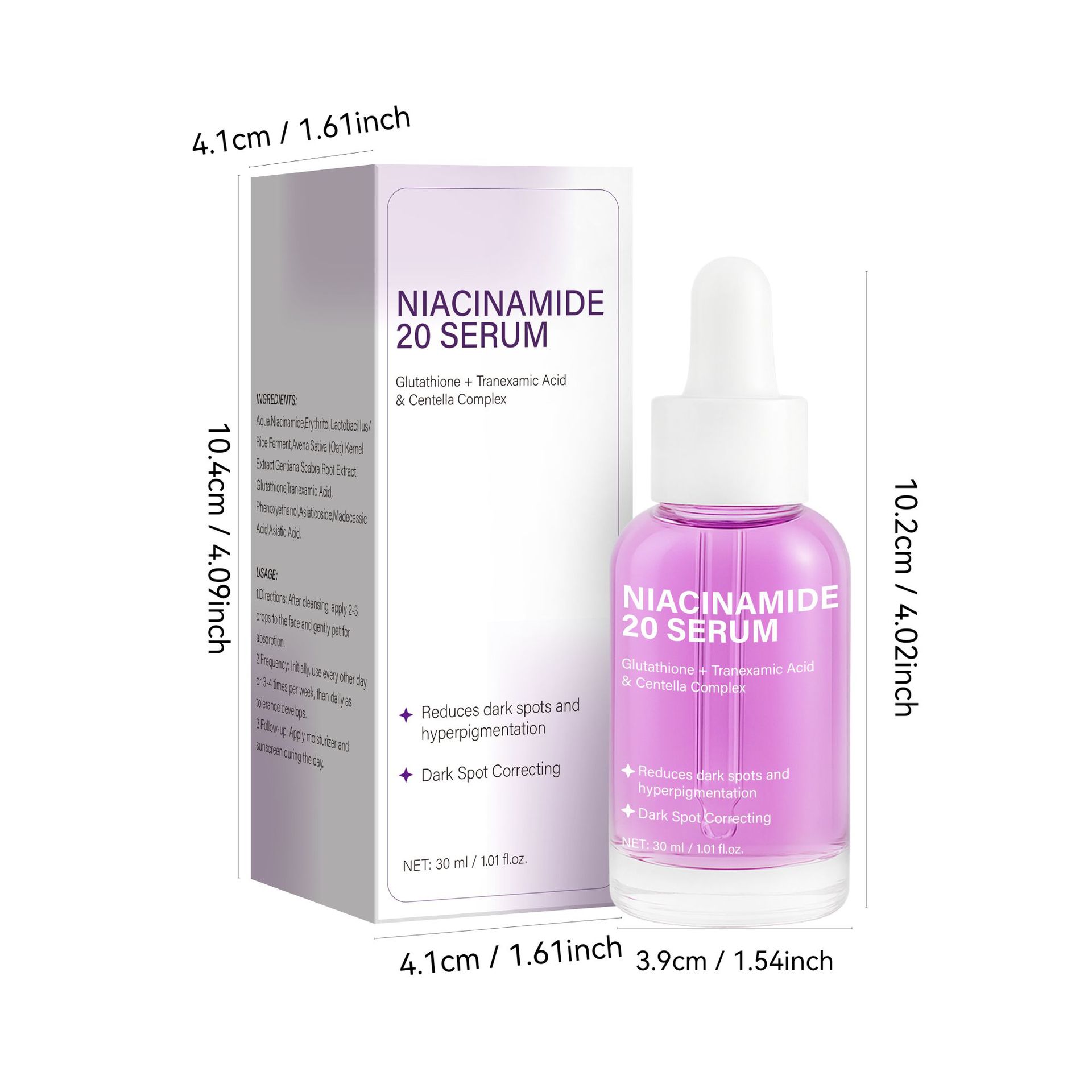 Niacinamide Brightening Anti Aging Essence Serum For Dull Uneven Skin Tone Daily Hydrating Facial Rejuvenating Care 30ml