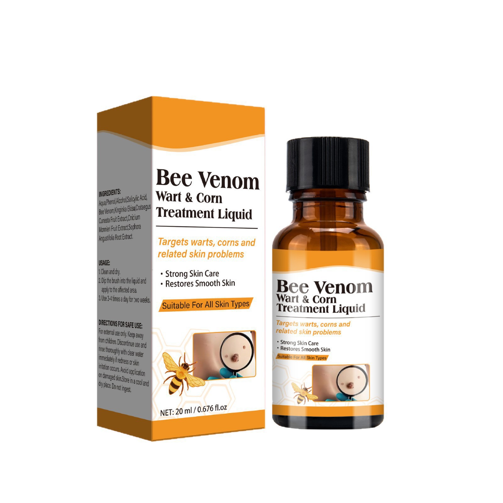 Bee Venom Corn And Wart Care Liquid Soothing Softening For Hands And Feet Daily Skin Treatment