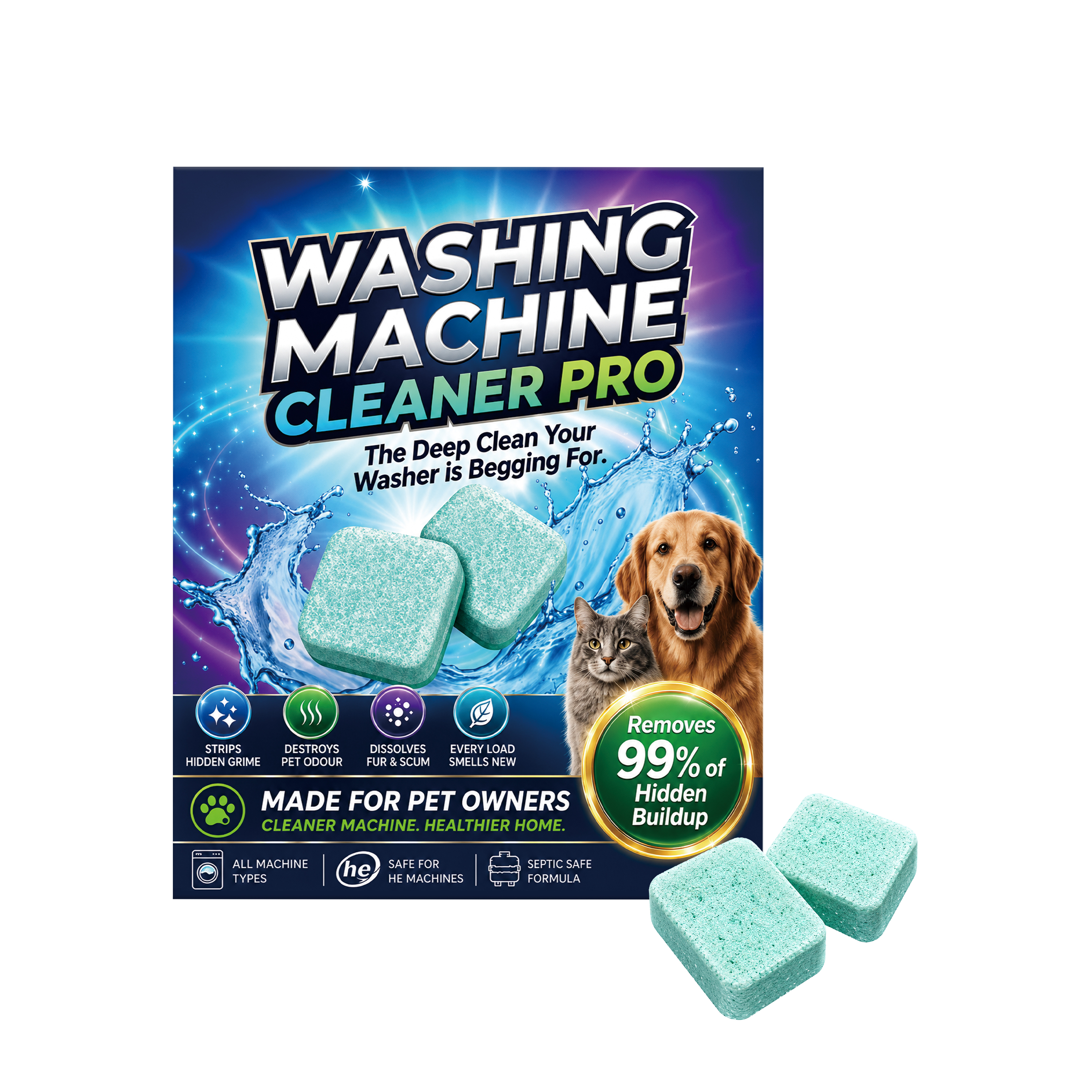 Washing Machine Cleaning Tablet Daily Household Washing Machine Inner Tub Rubber Sealing Ring Pipeline Dirt Remover Care Product