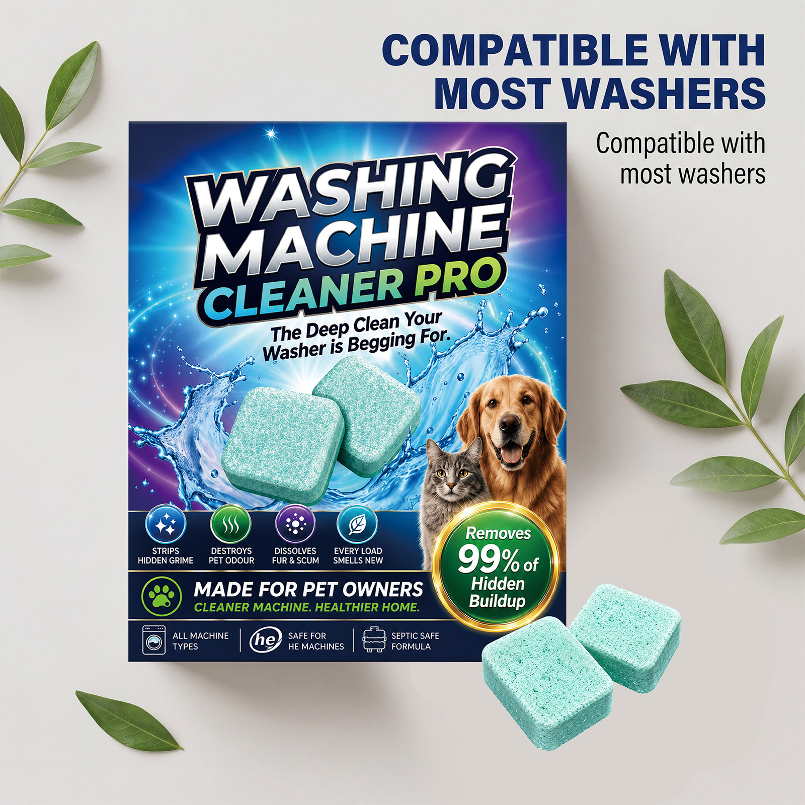 Washing Machine Cleaning Tablet Daily Household Washing Machine Inner Tub Rubber Sealing Ring Pipeline Dirt Remover Care Product