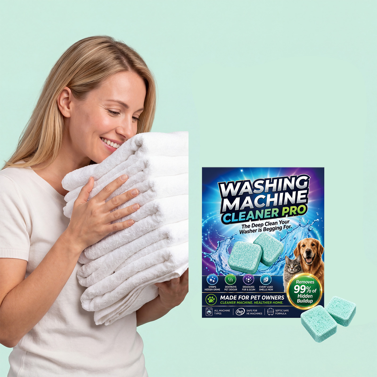 Washing Machine Cleaning Tablet Daily Household Washing Machine Inner Tub Rubber Sealing Ring Pipeline Dirt Remover Care Product