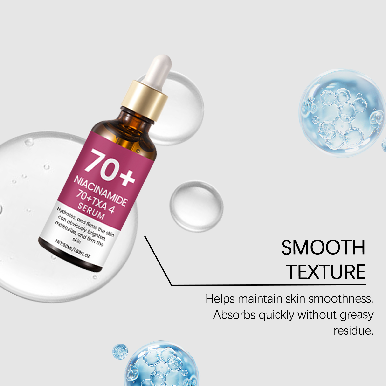 Nicotinamide Facial Essence Liquid Hydrating Moisturizing Lubricating Smoothing Brightening Refining Tender Soft Smooth Facial Skin