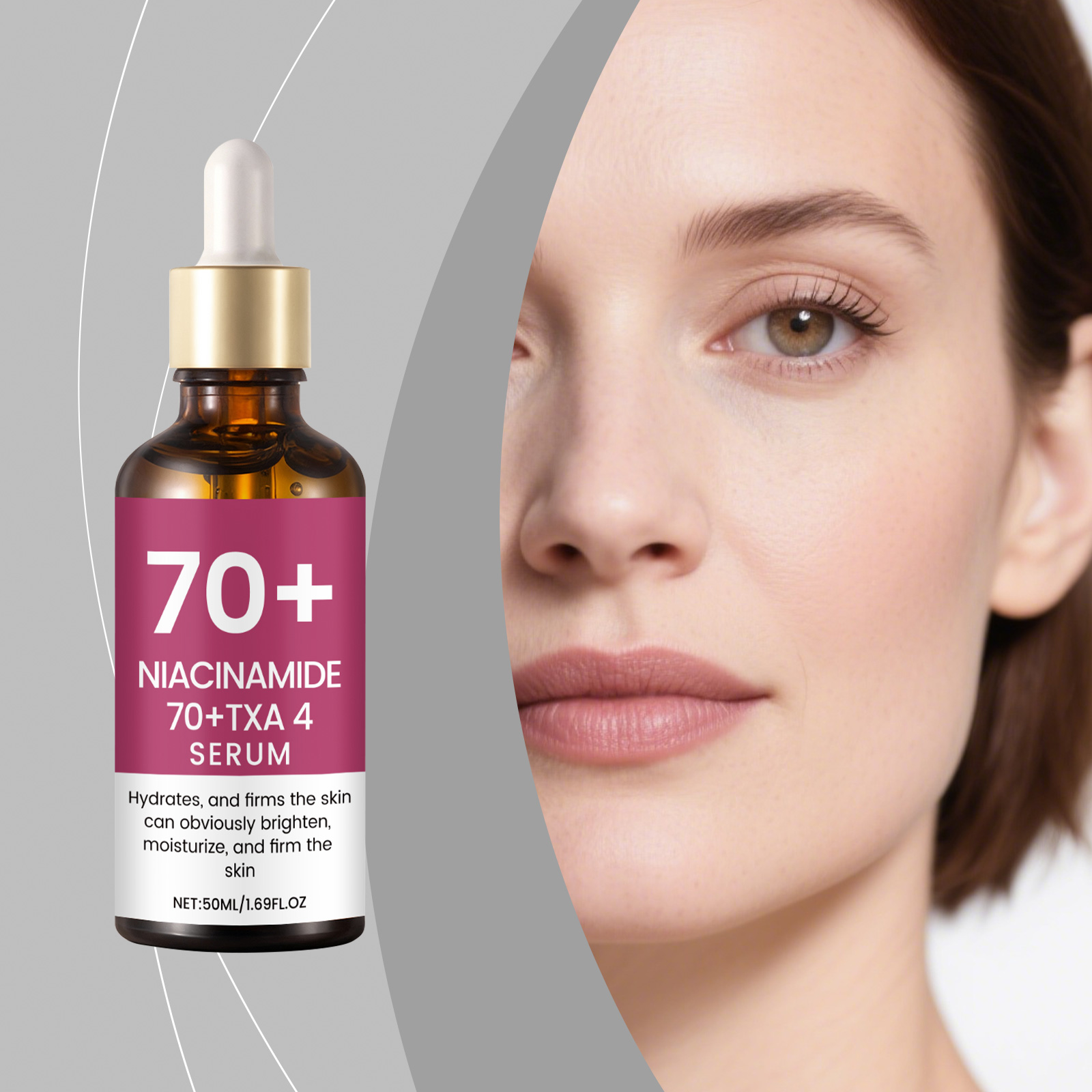 Nicotinamide Facial Essence Liquid Hydrating Moisturizing Lubricating Smoothing Brightening Refining Tender Soft Smooth Facial Skin