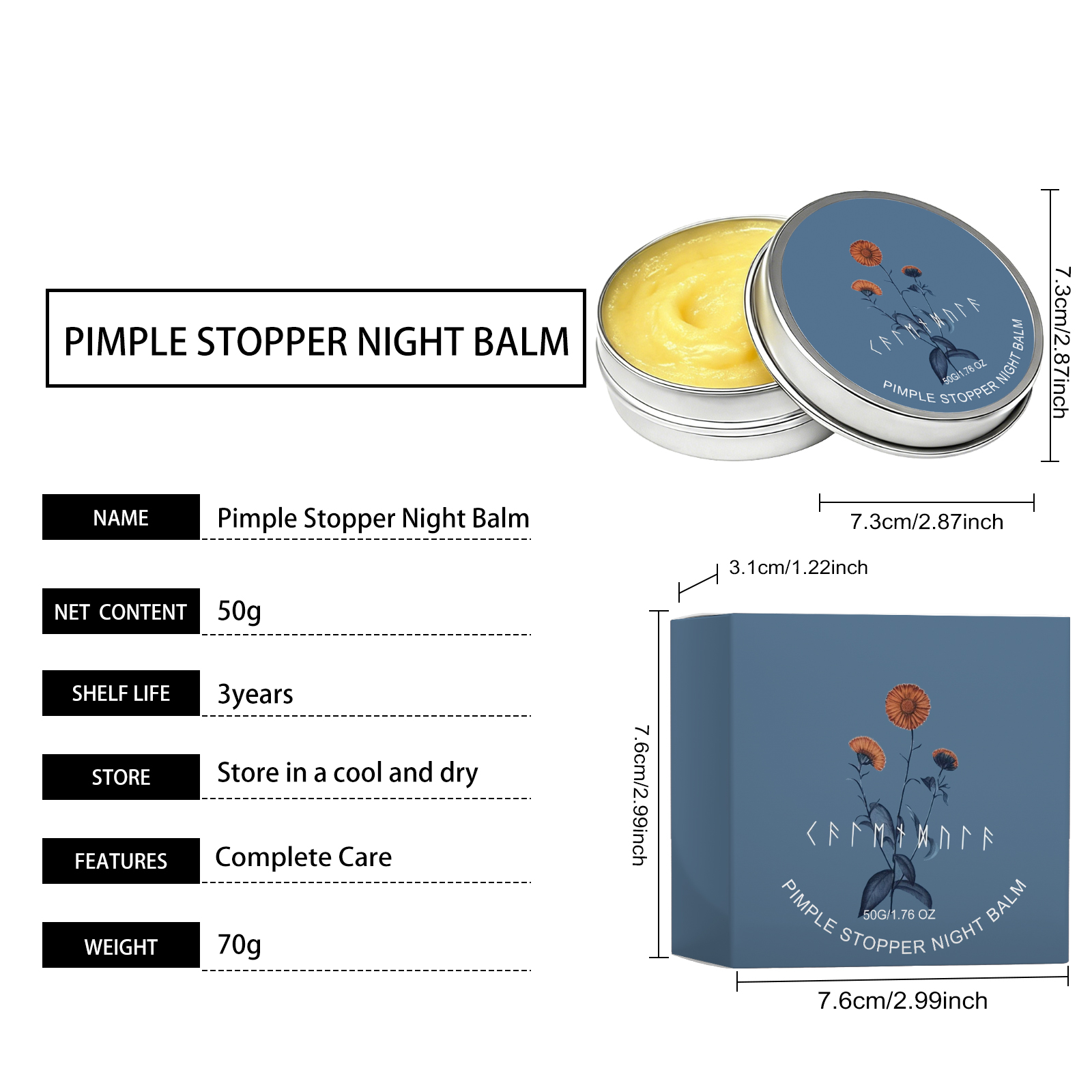 Night Skin Care Ointment Mild Moisturizing Hydrating Refreshing Cozy Portable Facial Acne Daily Skin Treatment