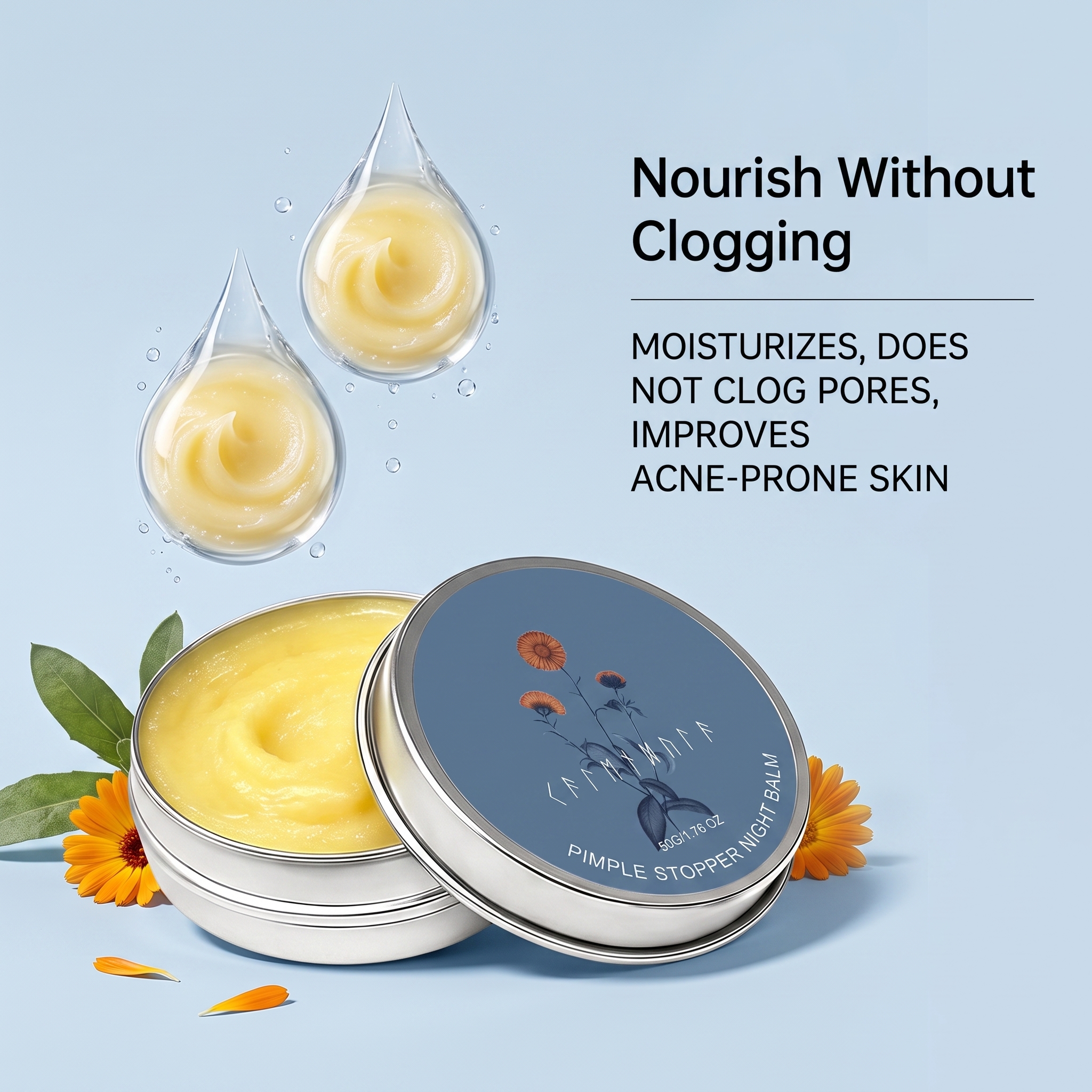 Night Skin Care Ointment Mild Moisturizing Hydrating Refreshing Cozy Portable Facial Acne Daily Skin Treatment