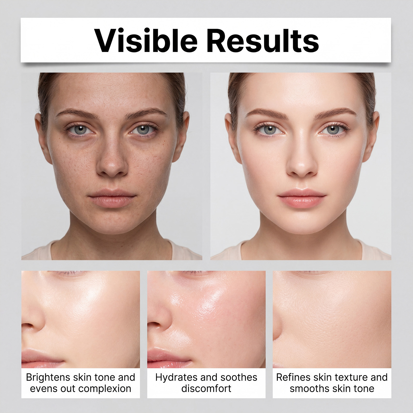 Brightening Moisturizing Gel Mild Refreshing Hydrating Soft Glossy Daily Facial Skin Care Treatment
