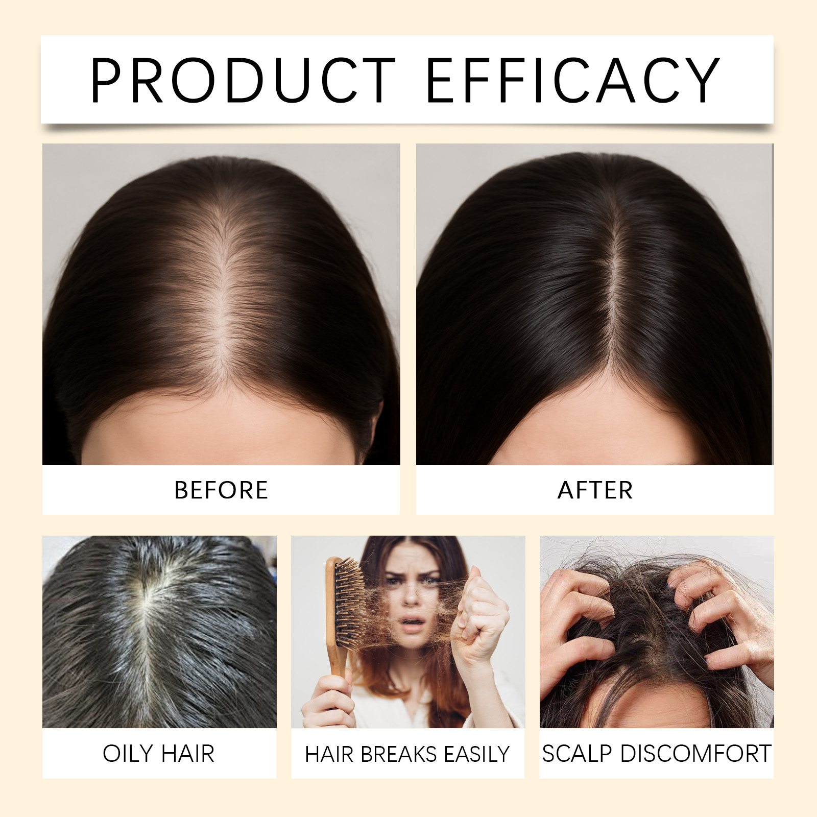 Hair Styling Stick Light Non Greasy Soft Shiny Fluffy Portable Daily Tame Broken Hair Smooth Glossy Voluminous Small