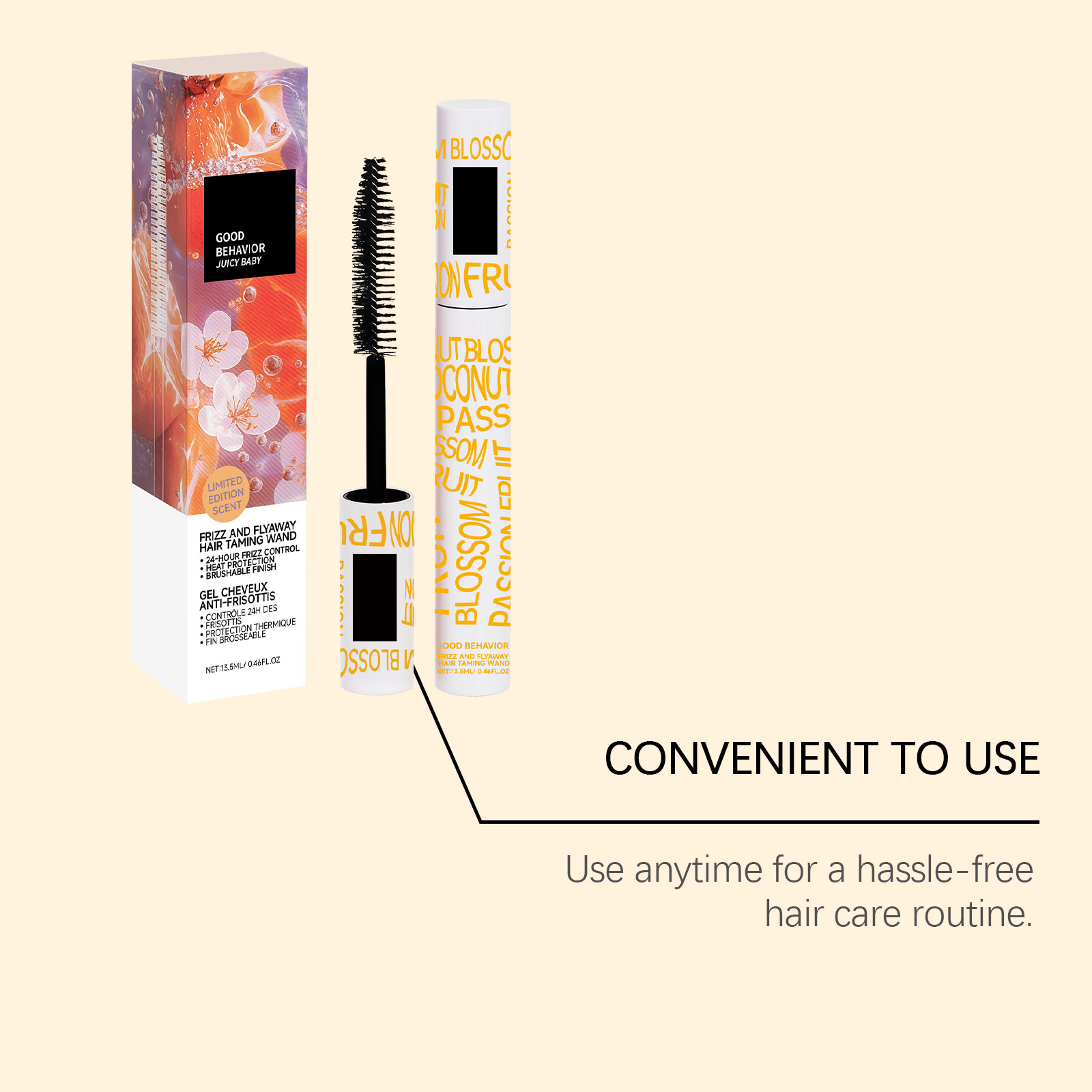 Hair Styling Stick Light Non Greasy Soft Shiny Fluffy Portable Daily Tame Broken Hair Smooth Glossy Voluminous Small