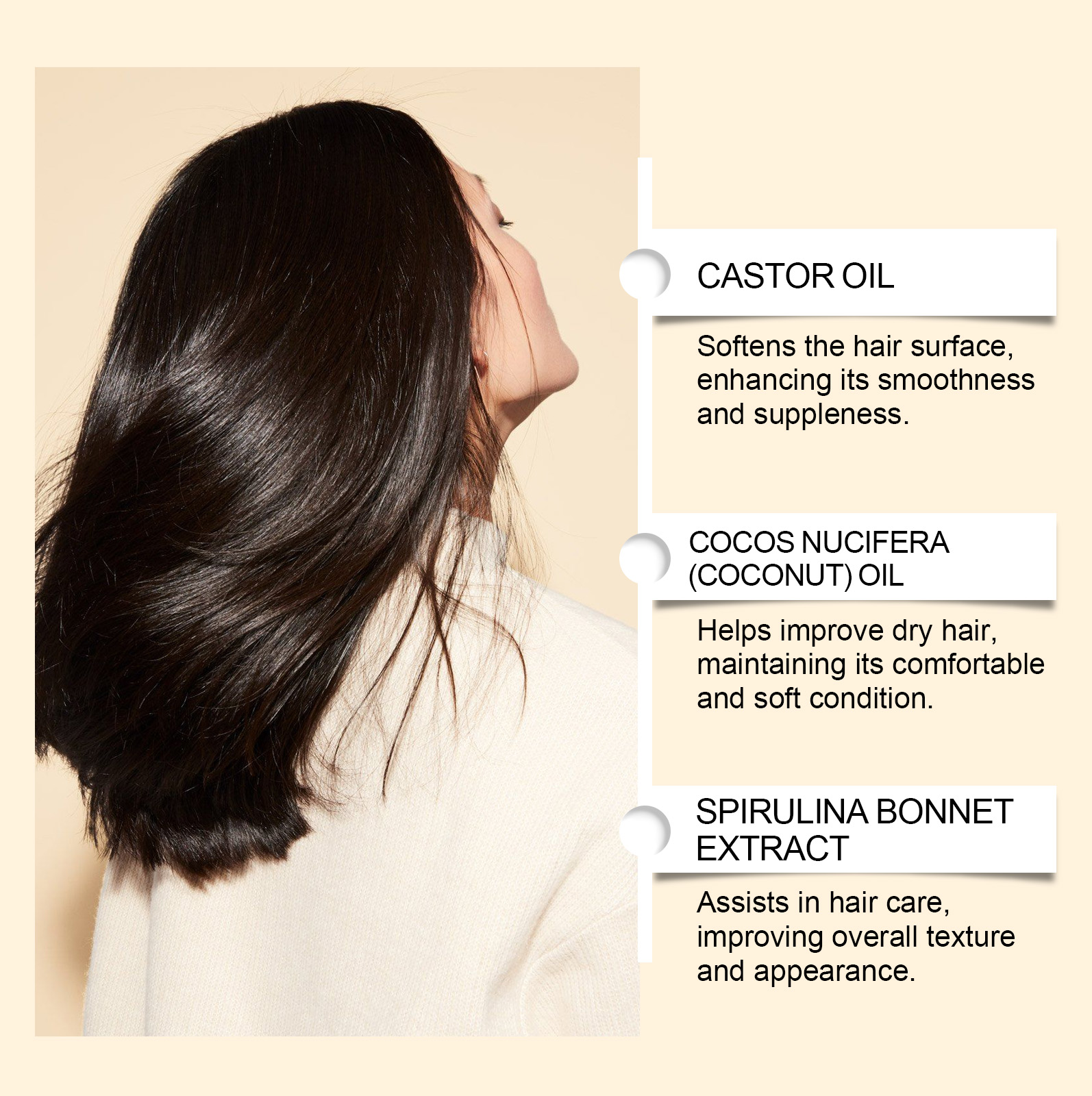 Hair Styling Stick Light Non Greasy Soft Shiny Fluffy Portable Daily Tame Broken Hair Smooth Glossy Voluminous Small