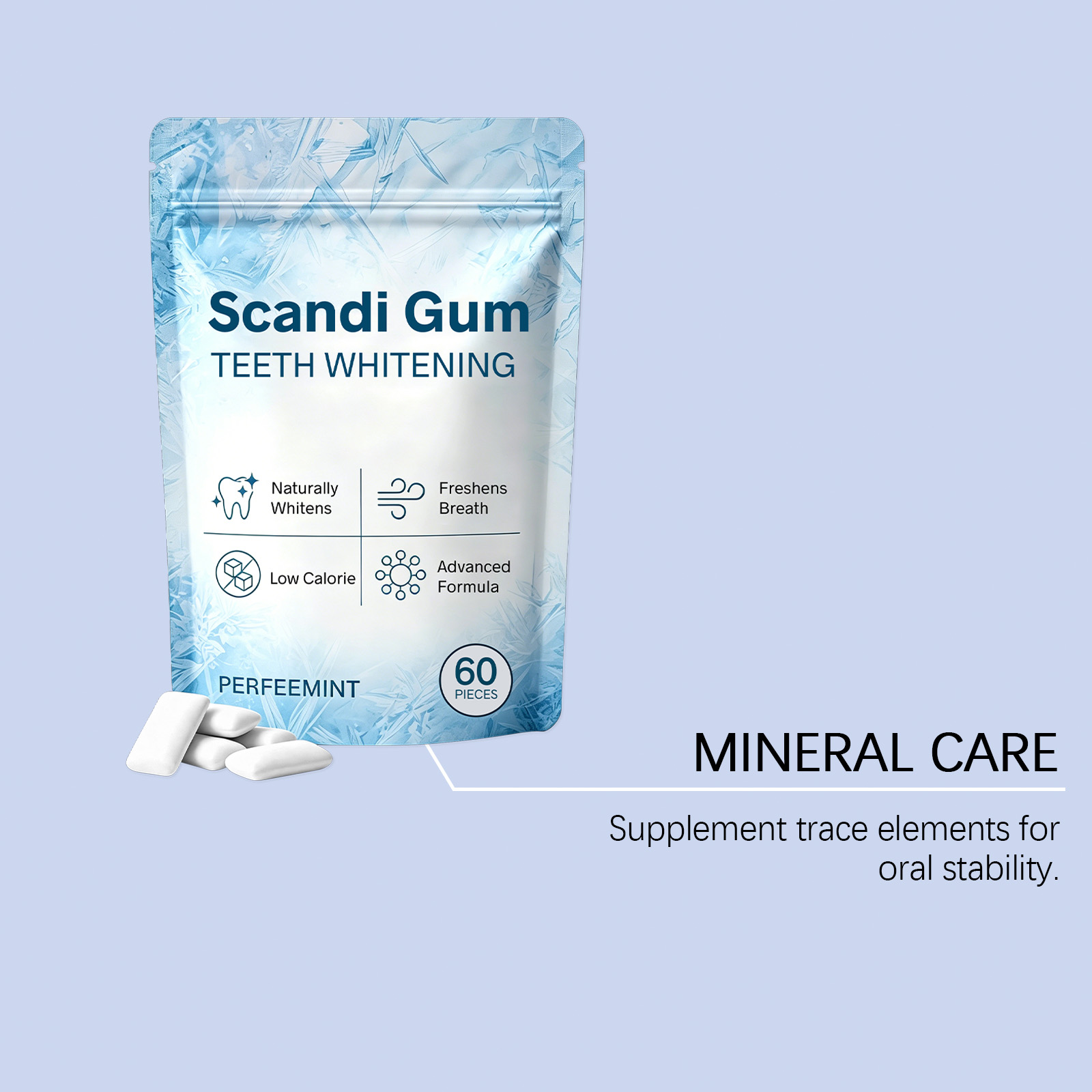 Refreshing Bright Clean Chewing Gum Fresh Teeth Protection Mild Care Daily Clean Mouth Improve Tooth Breath