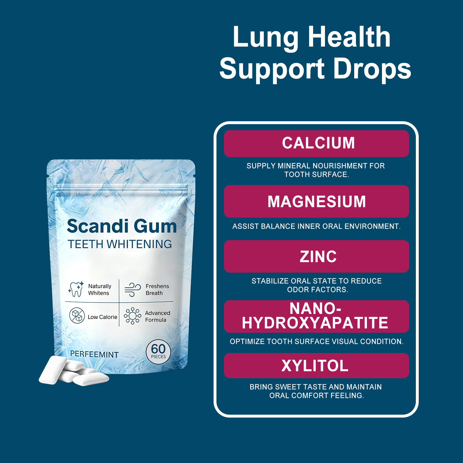 Refreshing Bright Clean Chewing Gum Fresh Teeth Protection Mild Care Daily Clean Mouth Improve Tooth Breath