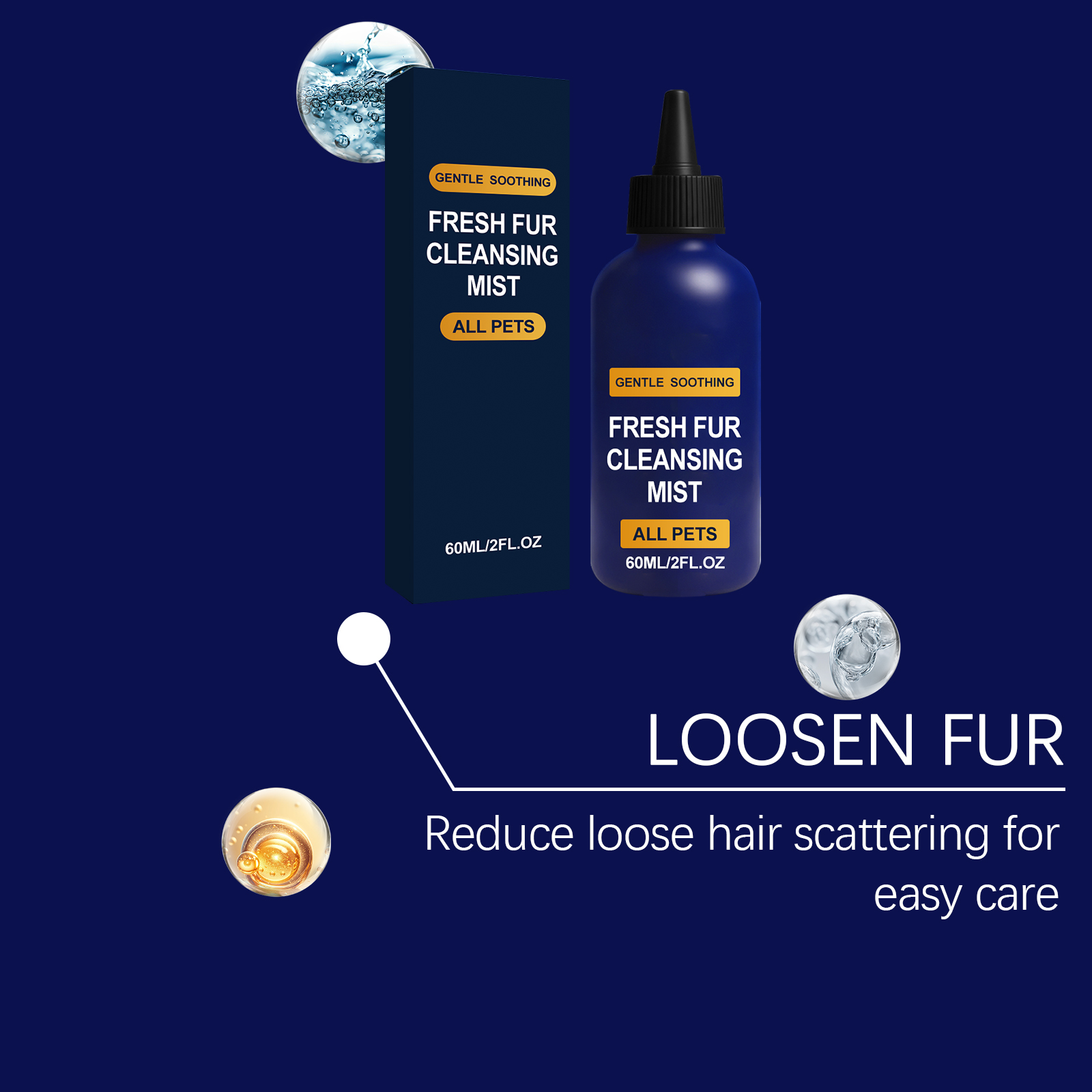 Pet Hair Cleansing Liquid Daily Cleaning Fluffy Soft Tangle Free Comfortable Refreshing Care For Cats And Dogs
