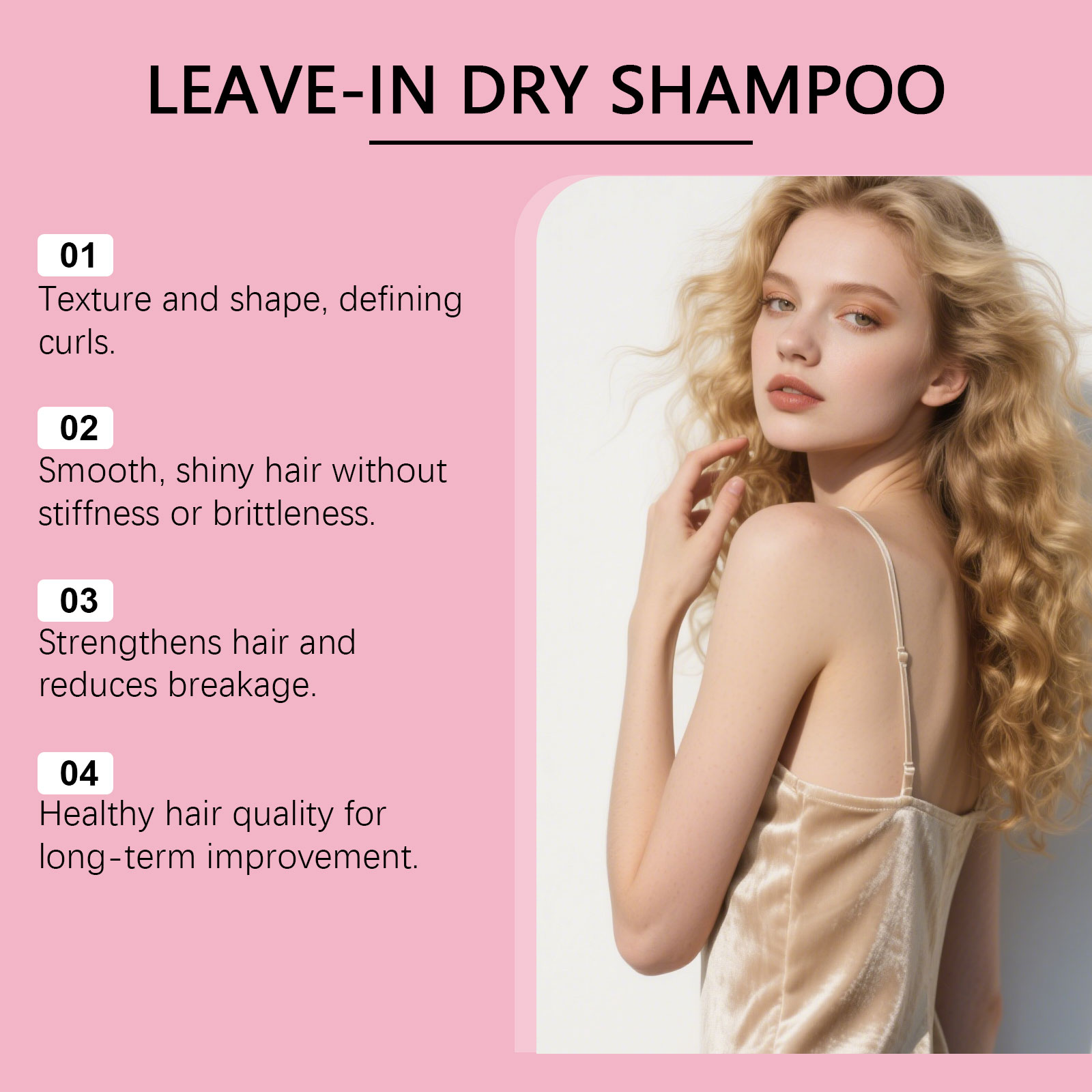 Dry Hair Spray Refreshing Natural Airy Voluminous Top Smooth Wash Free For All Hair Types