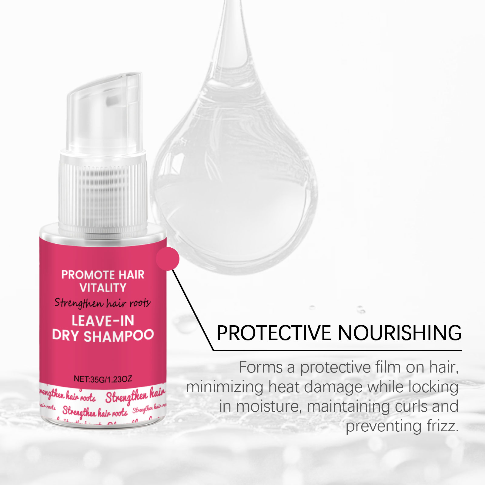 Dry Hair Spray Refreshing Natural Airy Voluminous Top Smooth Wash Free For All Hair Types