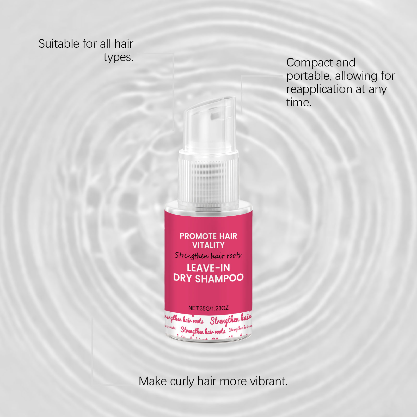 Dry Hair Spray Refreshing Natural Airy Voluminous Top Smooth Wash Free For All Hair Types