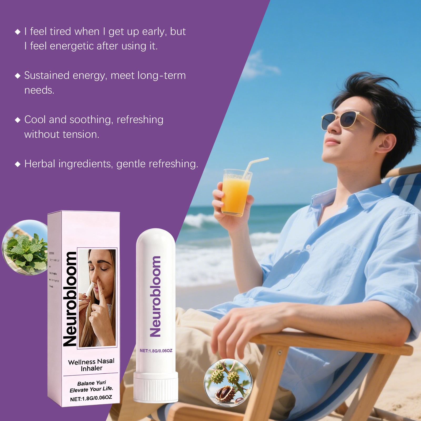 Body Care Nasal Inhaler Mild Protection Cozy Refreshing Portable Daily Nose Care Tool Soft Gentle Clean Fresh