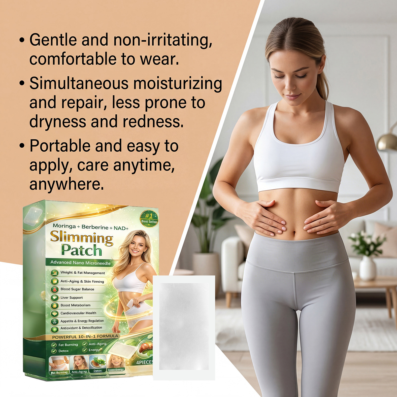Herbal Body Care Patch Mild Formula Fits Skin Light Convenient Shape Body Curves