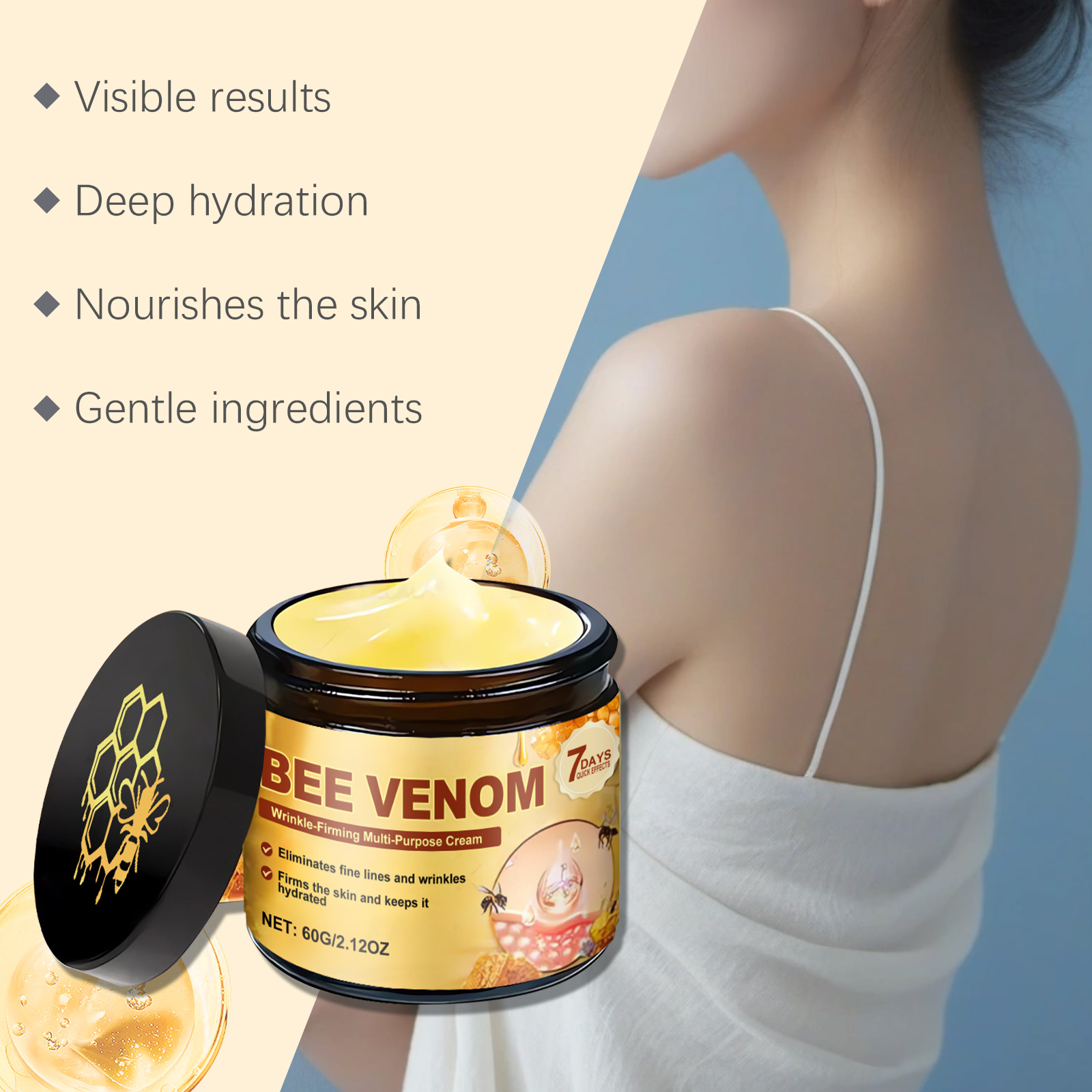 Multi Effect Body Care Cream Moisturize Nourish Rejuvenate Young Skin Face Body Use
