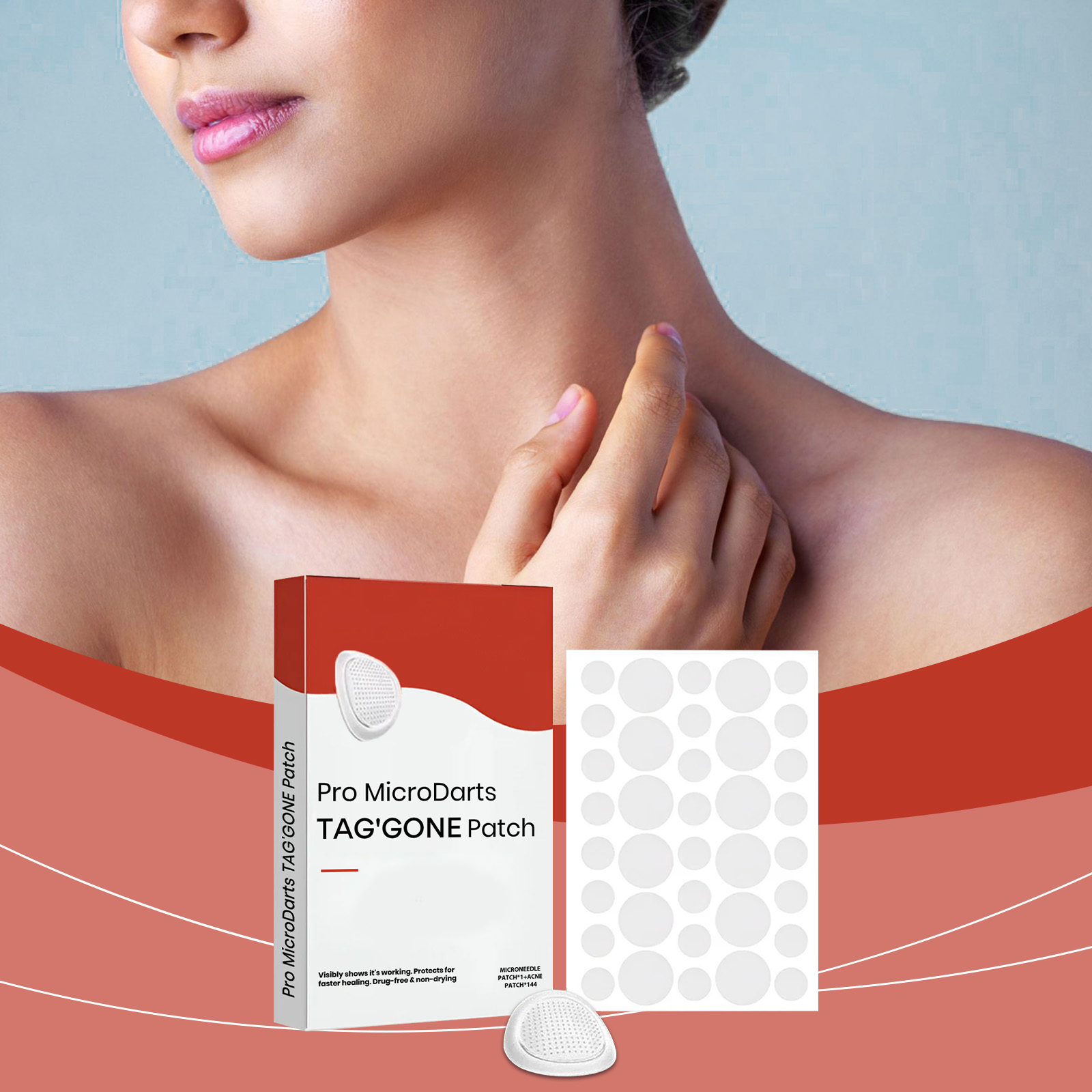 Skin Patch For Acne And Wart Waterproof Ultra Thin Invisible Clear Round Hydrocolloid Skin Cleansing Care