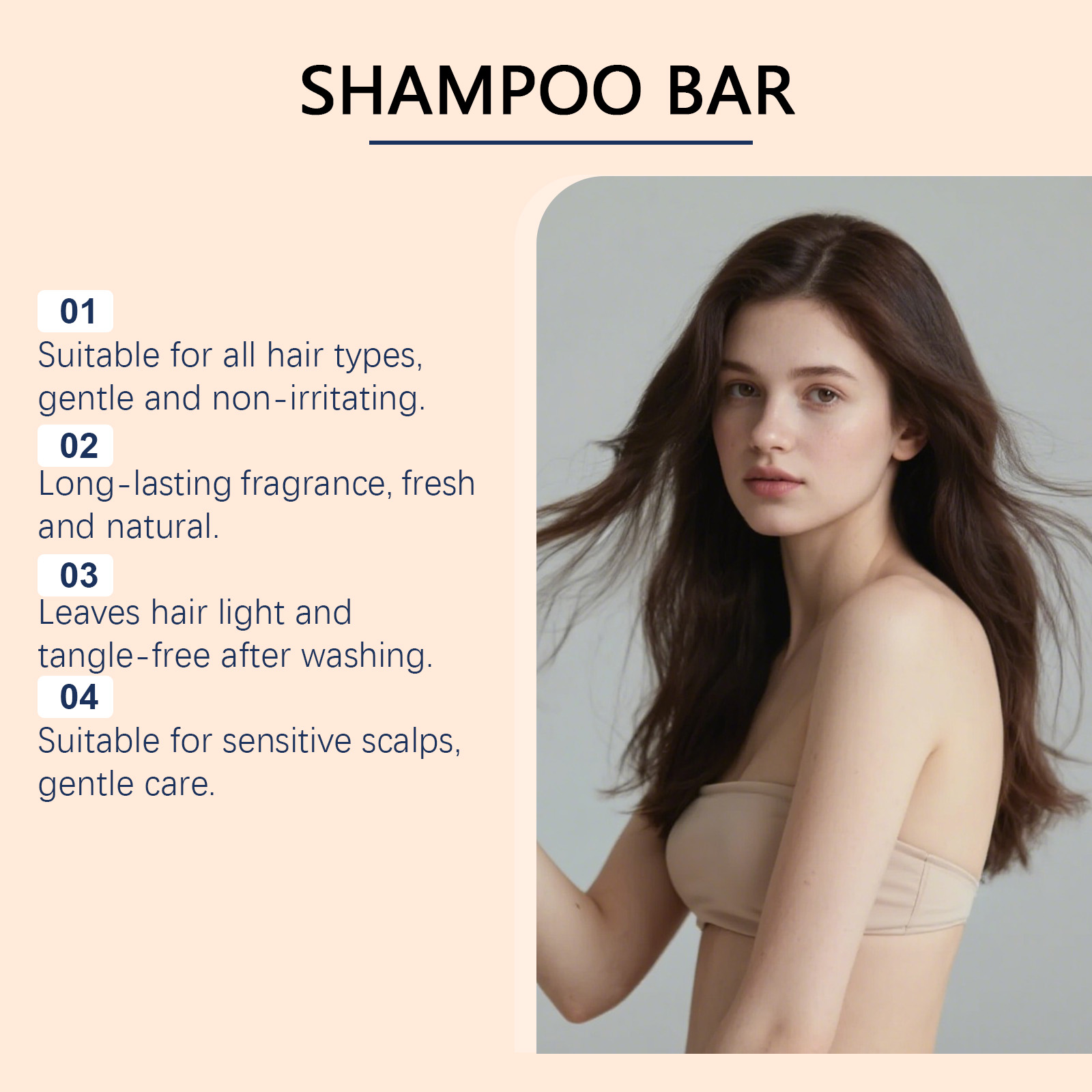 Hair Wash Soap Mild Cleansing Foam Care Frizzy Smooth Daily Maintain Hair Treatment