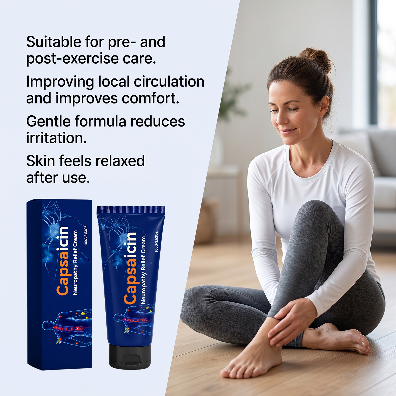 Joint Care Cream Mild Ingredients Moisturize Daily External Apply Massage Protect Joints Knees Skin