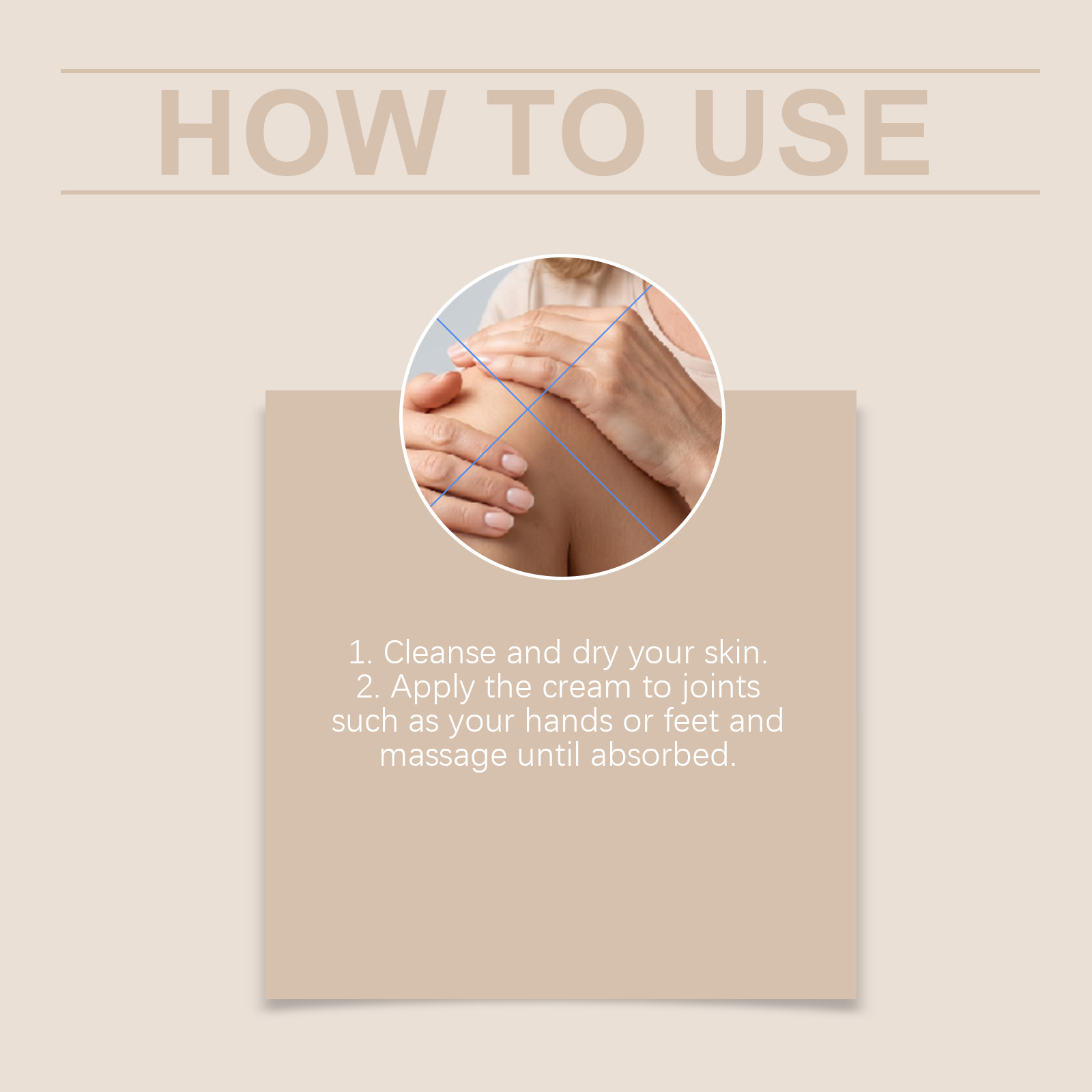 Joint Care Cream Mild Ingredients Moisturize Daily External Apply Massage Protect Joints Knees Skin