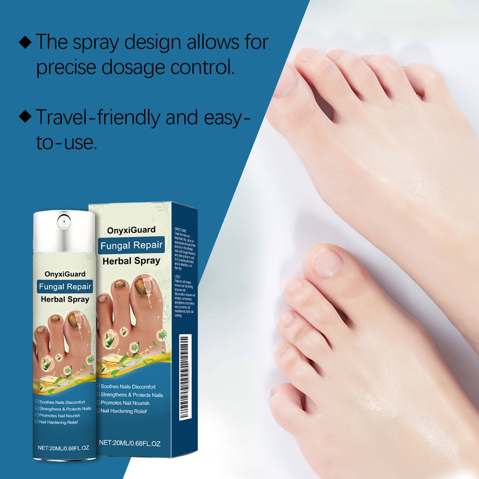 Nail Care Spray Gentle Nourishing Cleansing For Hand Foot Nail Daily Moisturizing Protection