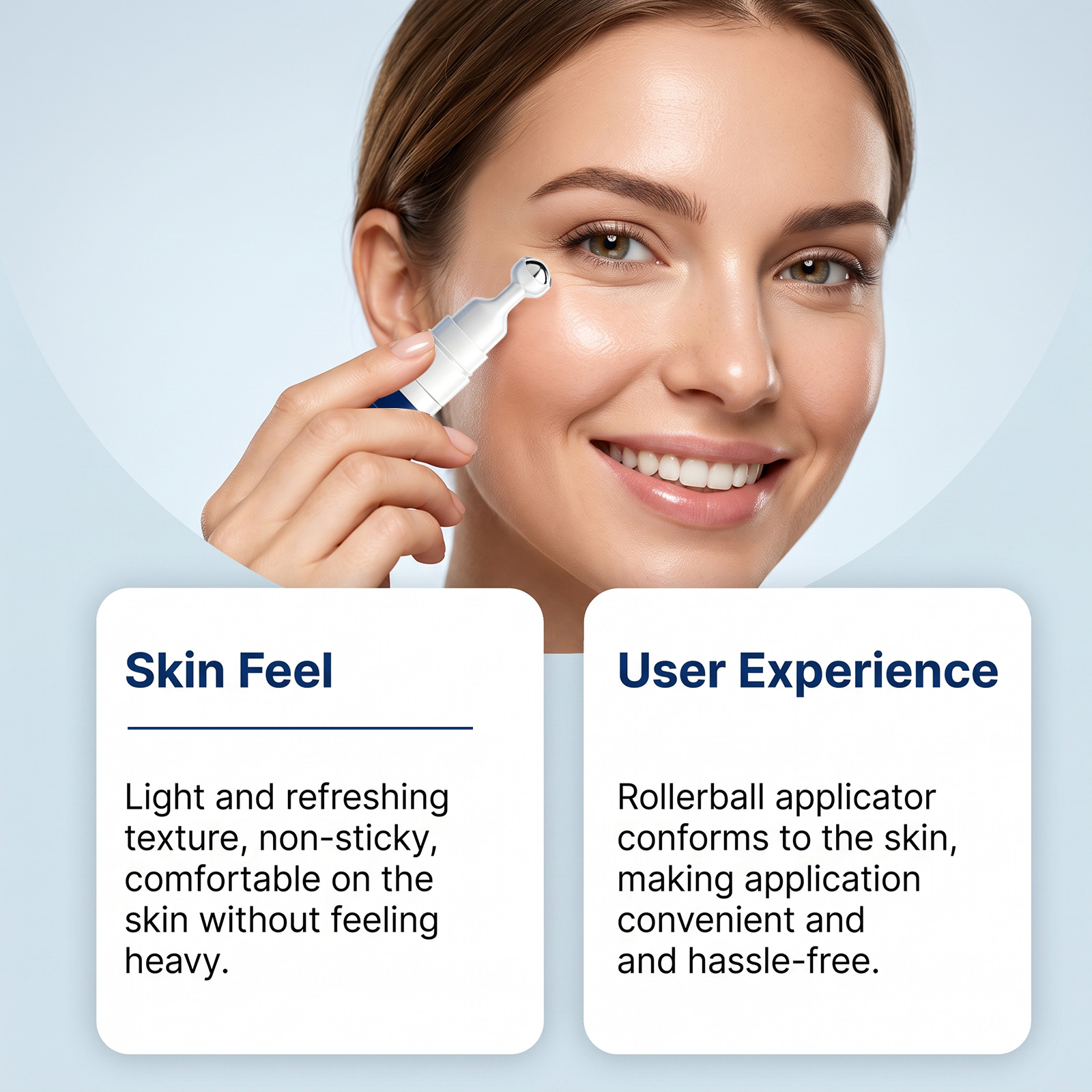 Caffeine Rolling Eye Cream Daily Eye Moisturizing Hydrating Gentle Massage Delicate Skin Care