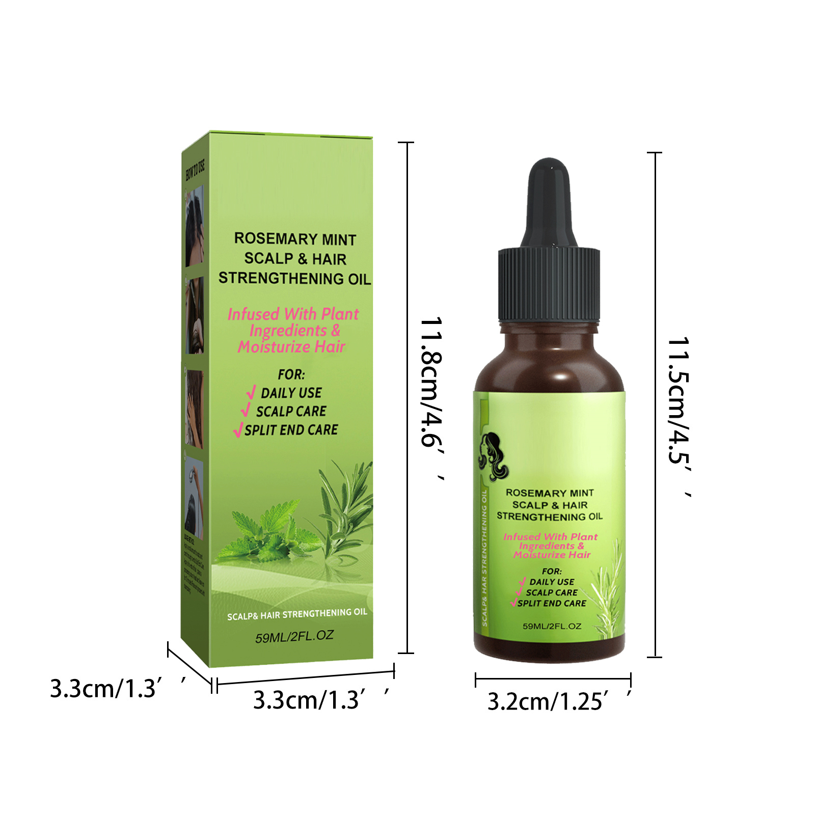 Mint Hair Care Liquid Mild Moisturizing Nourishing Silky Shiny Scalp Massage Hair Care