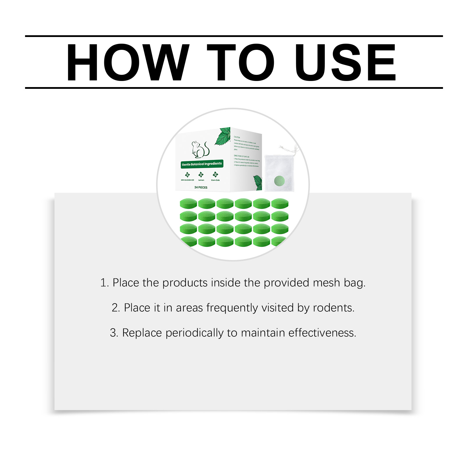 Rat Repellent Pills Daily Household Indoor Outdoor Rodent Repelling Odor Repelling Interference Anti Bite Fresh Protection Pills