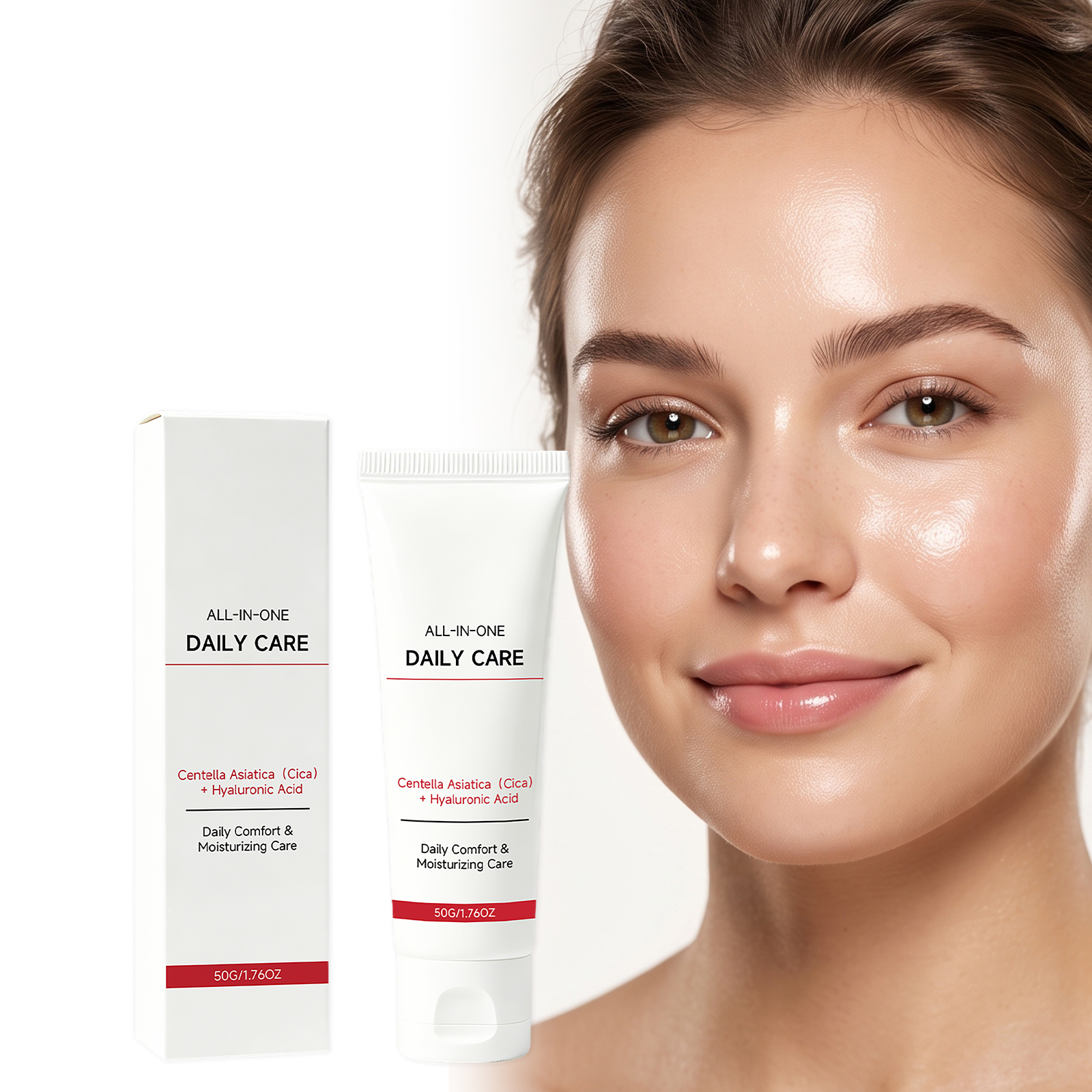 Centella Moisturizing Cream Plant Extract Silky Light Texture Facial Skin Delicate Elastic Care Cream