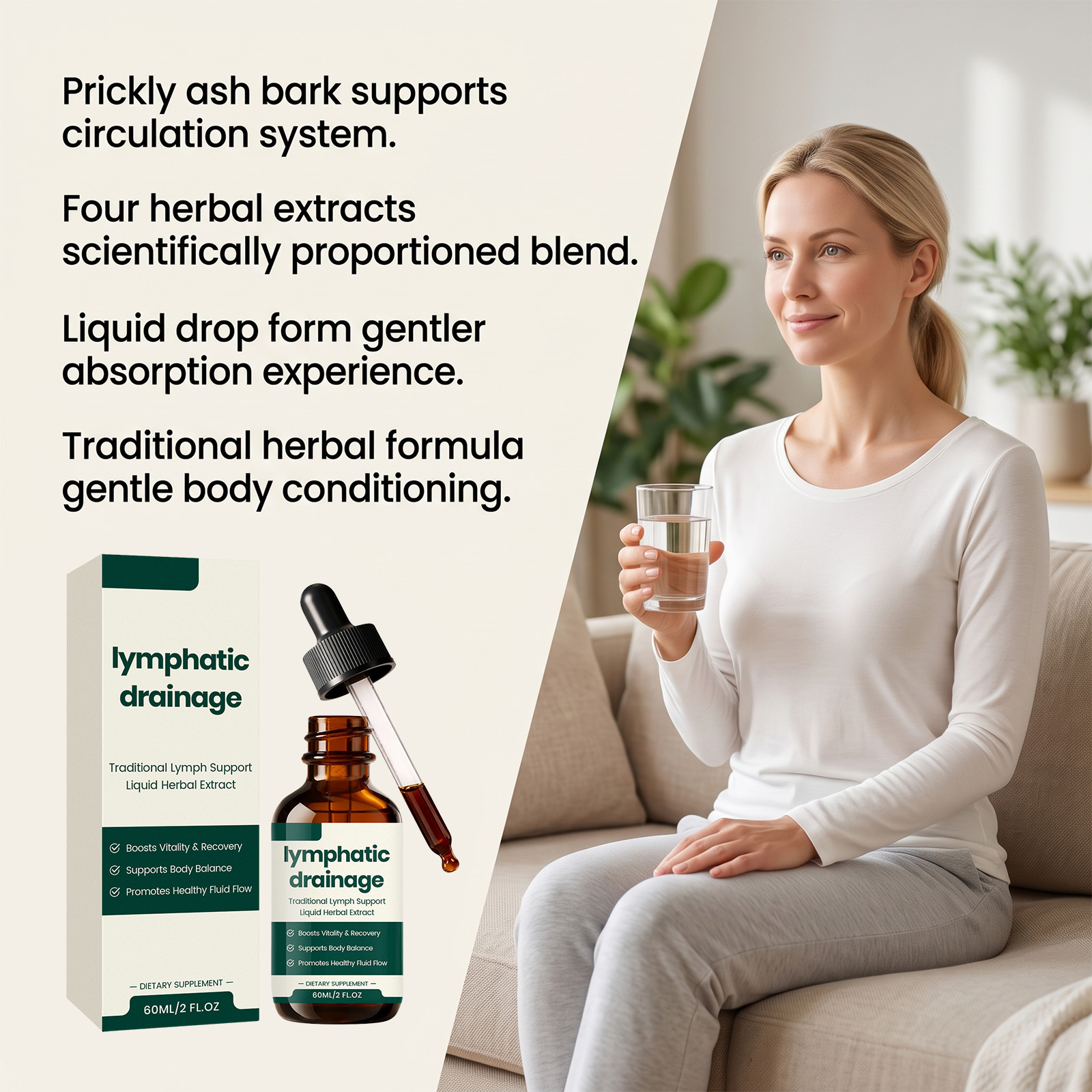 Soothing Nutrition Drops Herbal Formula Gentle Care Body Daily Dietary Supplement For General Physical Well‑being