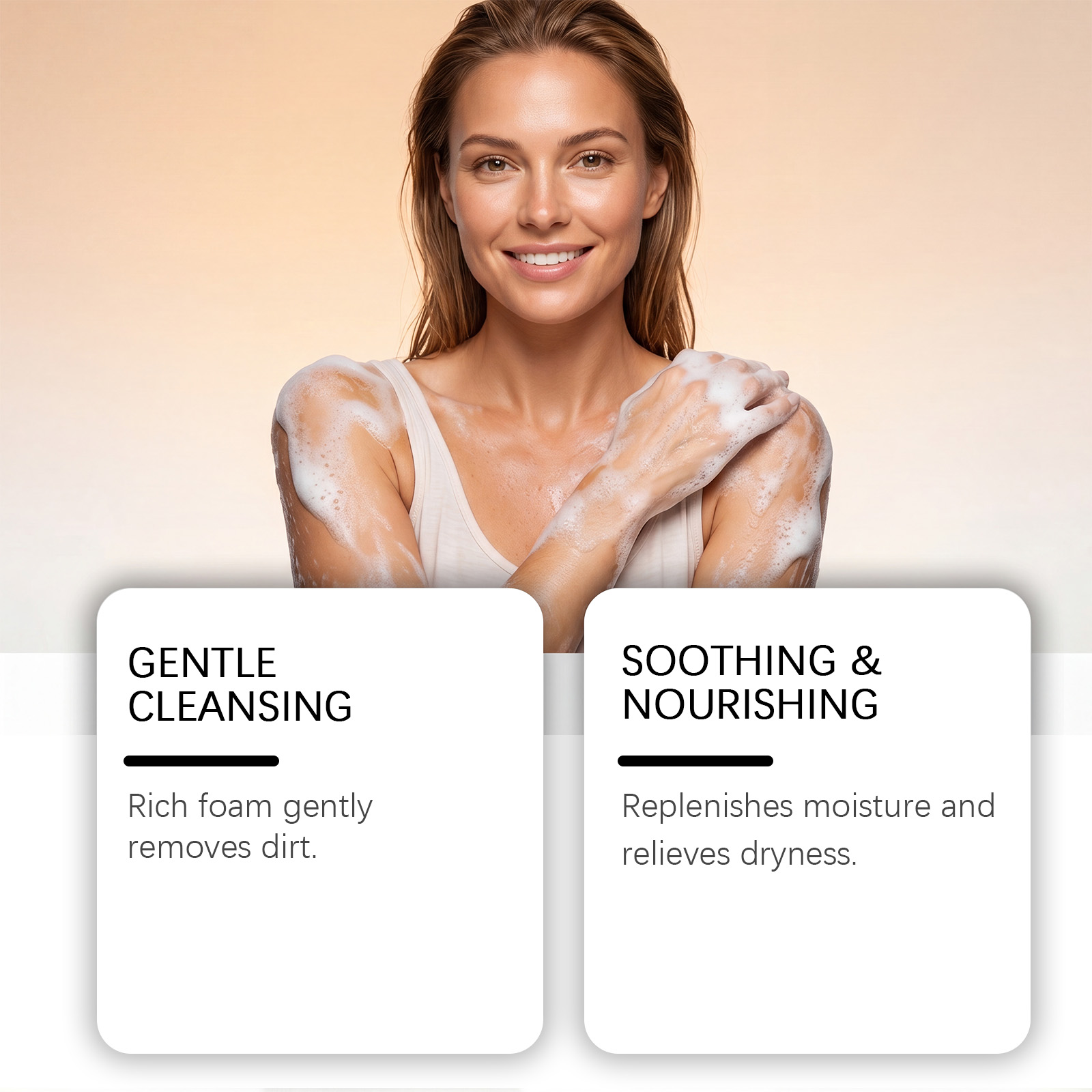 Persimmon Refreshing Body Wash Gently Protects Cleanses Skin Fresh Fragrance Soft Moisturizes Nonsticky