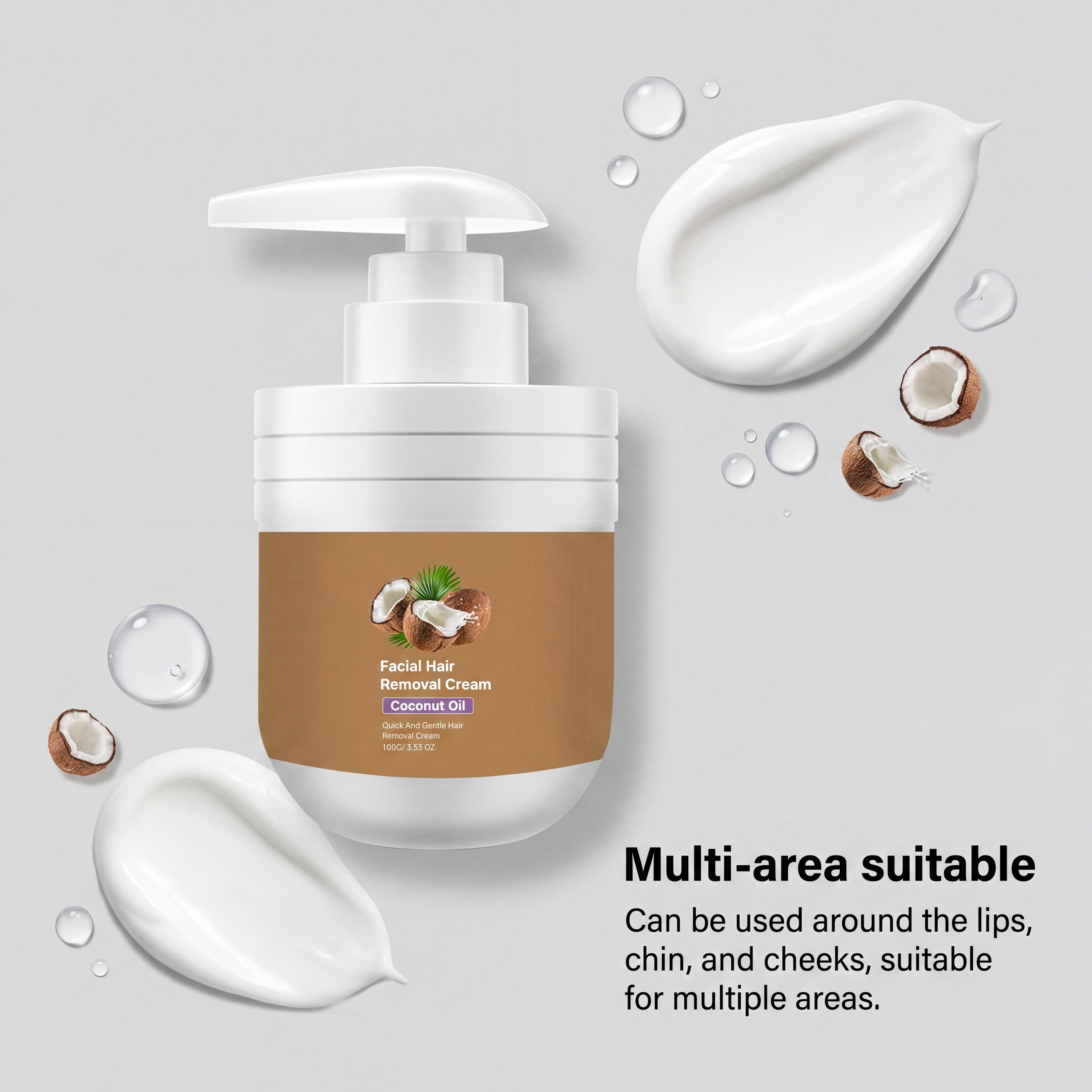 Facial Mild Depilatory Cream Gentle Formula Cleans Facial Downy Hair Leave Skin Delicate Smooth Refreshing