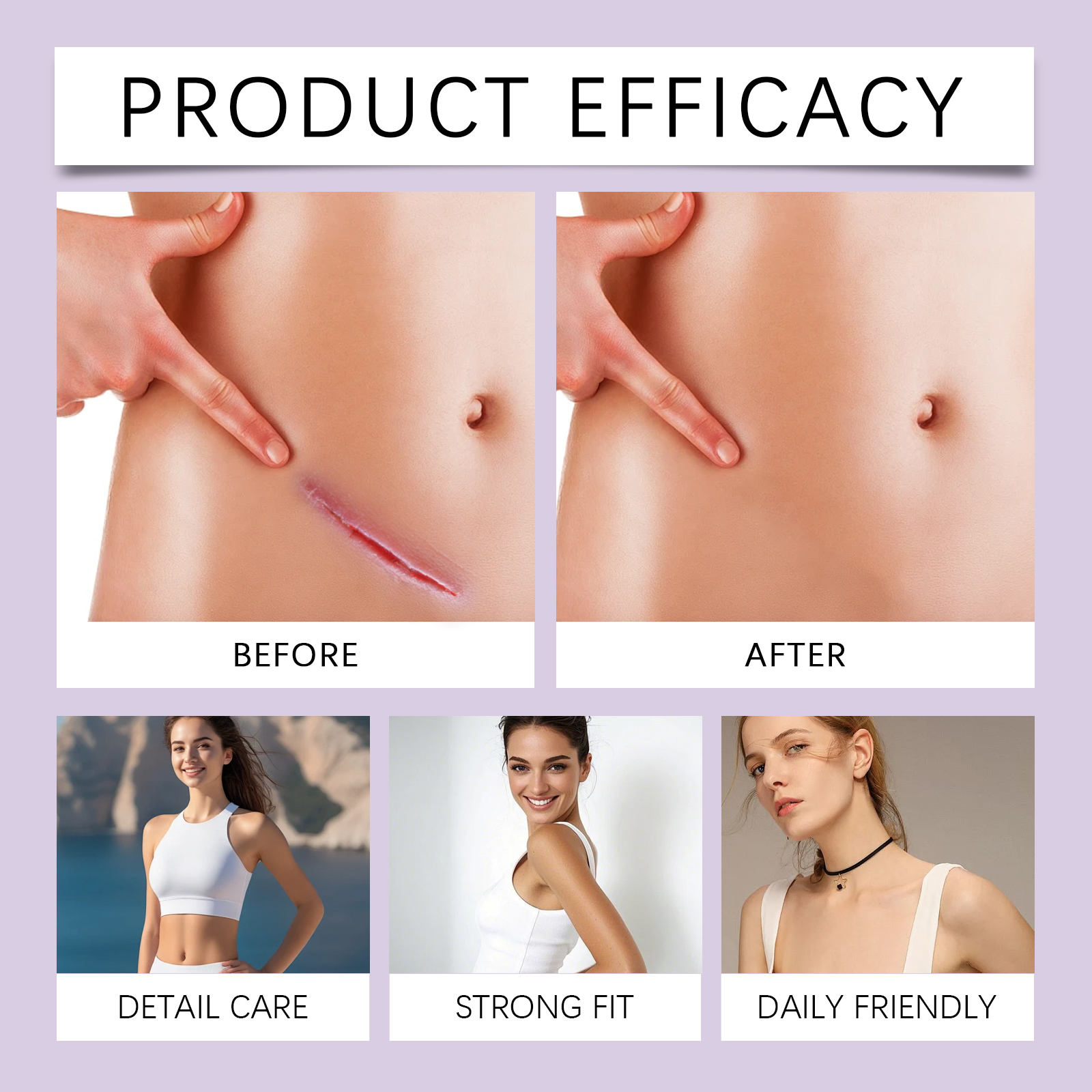 Silicone Skin Scar Care Patch Daily Smooth Texture Gentle Skin Friendly Seamless Skin Patch